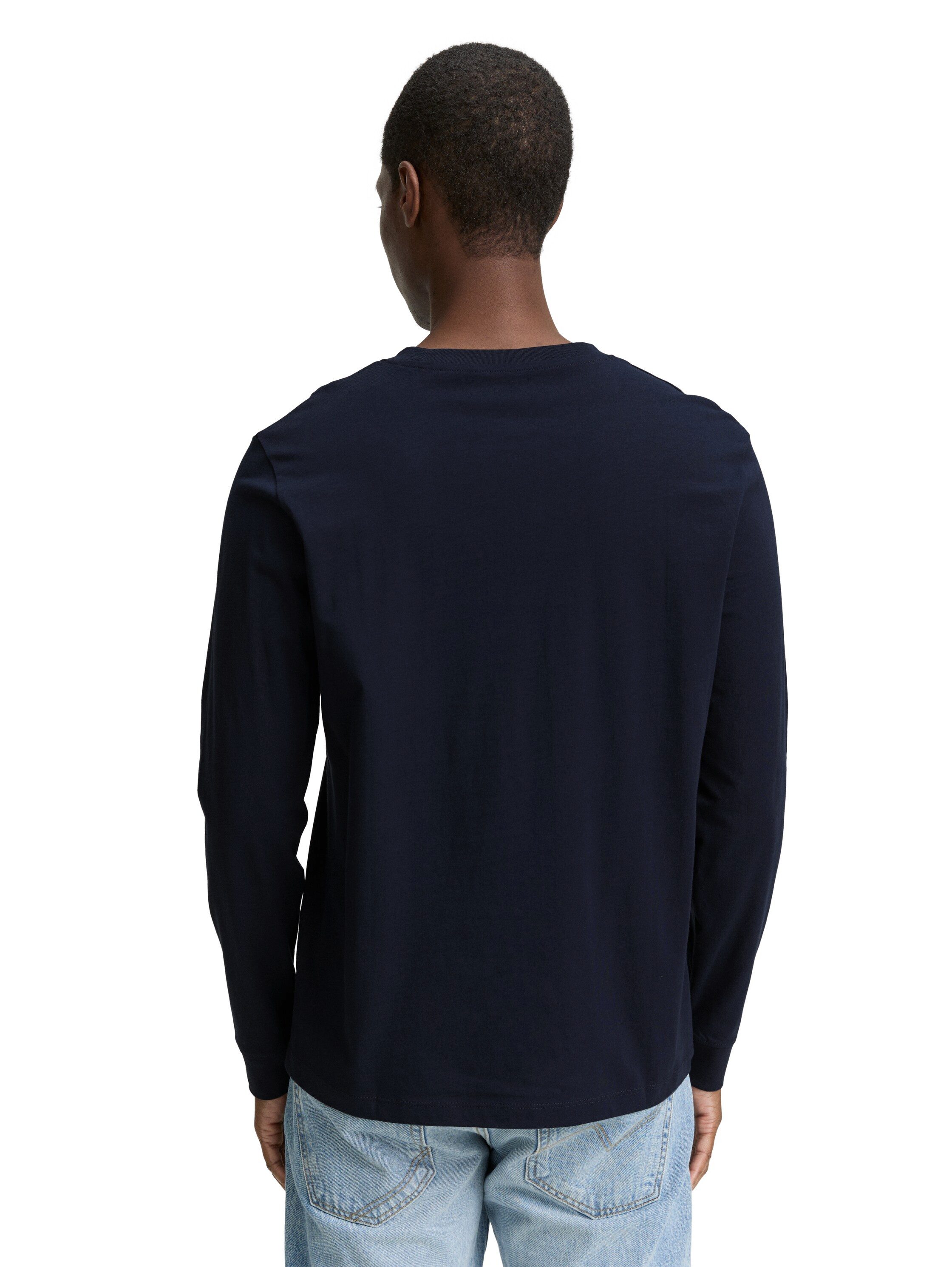 TOM TAILOR Denim Langarmshirt mit Schriftzug günstig online kaufen