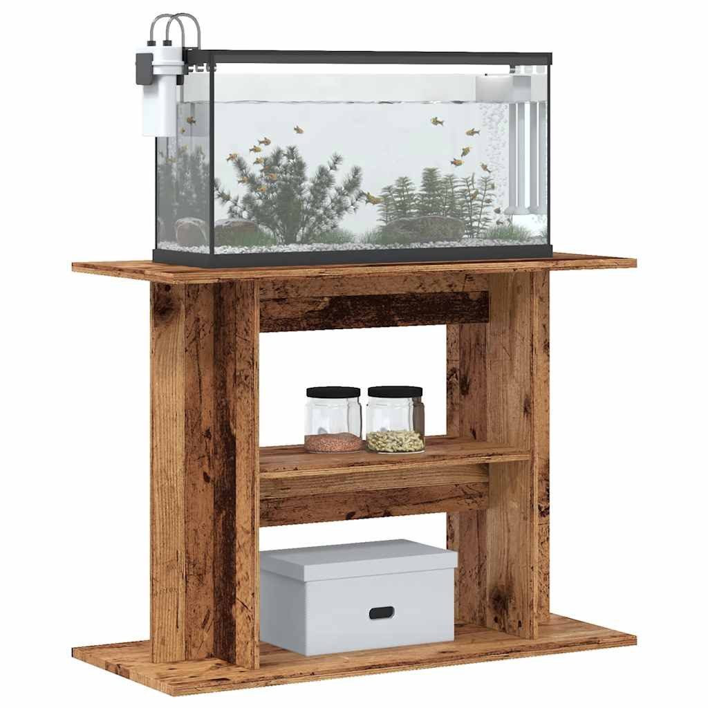 vidaXL Aquariumunterschrank 80 x 35 x 60 cm Aquariumständer Altholz-Optik 80x35x60 cm Spanplatte T