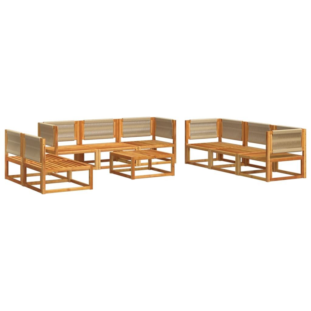 vidaXL Loungesofa 9-tlg. Garten-Sofagarnitur mit Kissen günstig online kaufen