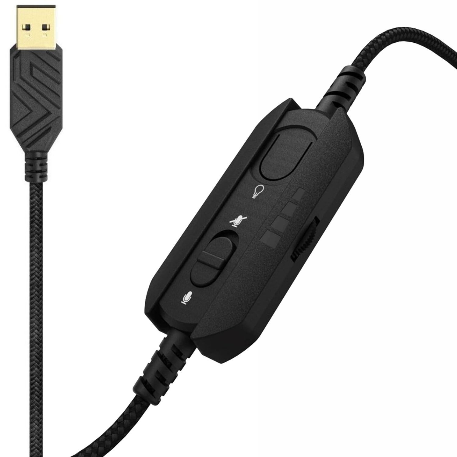 uRage Gaming USB 7.1 Headset Kopfhörer SoundZ 710 Headset (LED Beleuchtung, Lautstärkenreglung, Mute, Mikrofon, etc., kabelgebunden, Over-Ear mit Mikrofon + Fernbedienung für PC Notebook PS5 PS4)