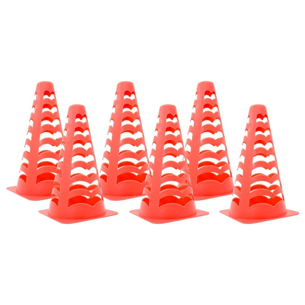 vidaXL Markierungshütchen Fußballkegel 6 Stk. Stapelbar Orange 13x13x22,5 cm