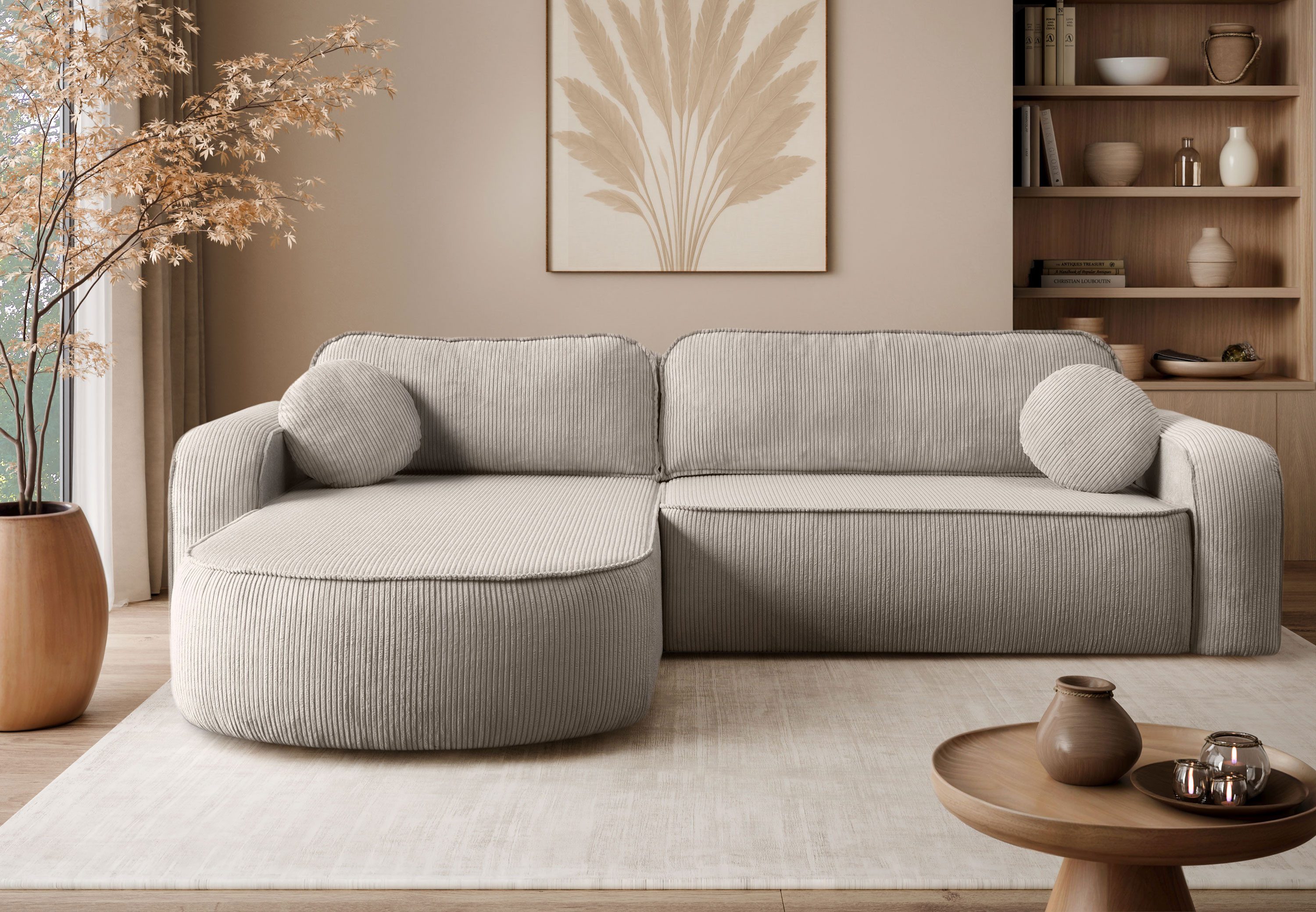 Lookway Ecksofa VENUS mit Schlaffunktion und Bettkasten, mit Bettfunktion und Bettkasten