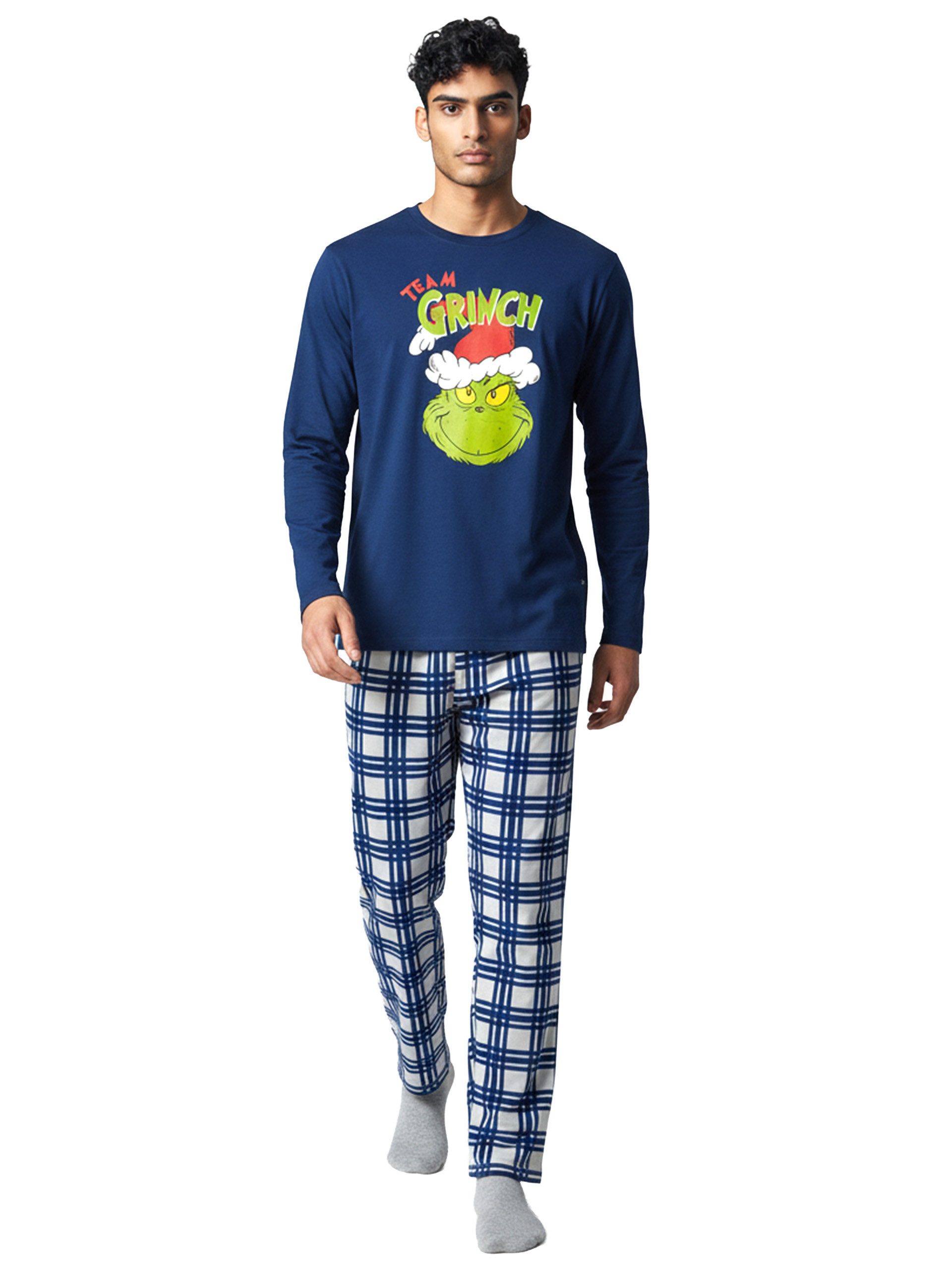 United Labels® Schlafanzug The Grinch Schlafanzug Team Grinch Pyjama Set Langarm
