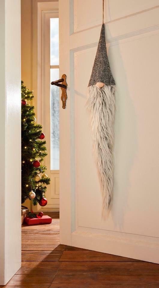 Home-trends24.de Hängedekoration Wichtel Deko Hänger Grau Dekoration Hängedeko Wanddeko – Bild 2 von 3