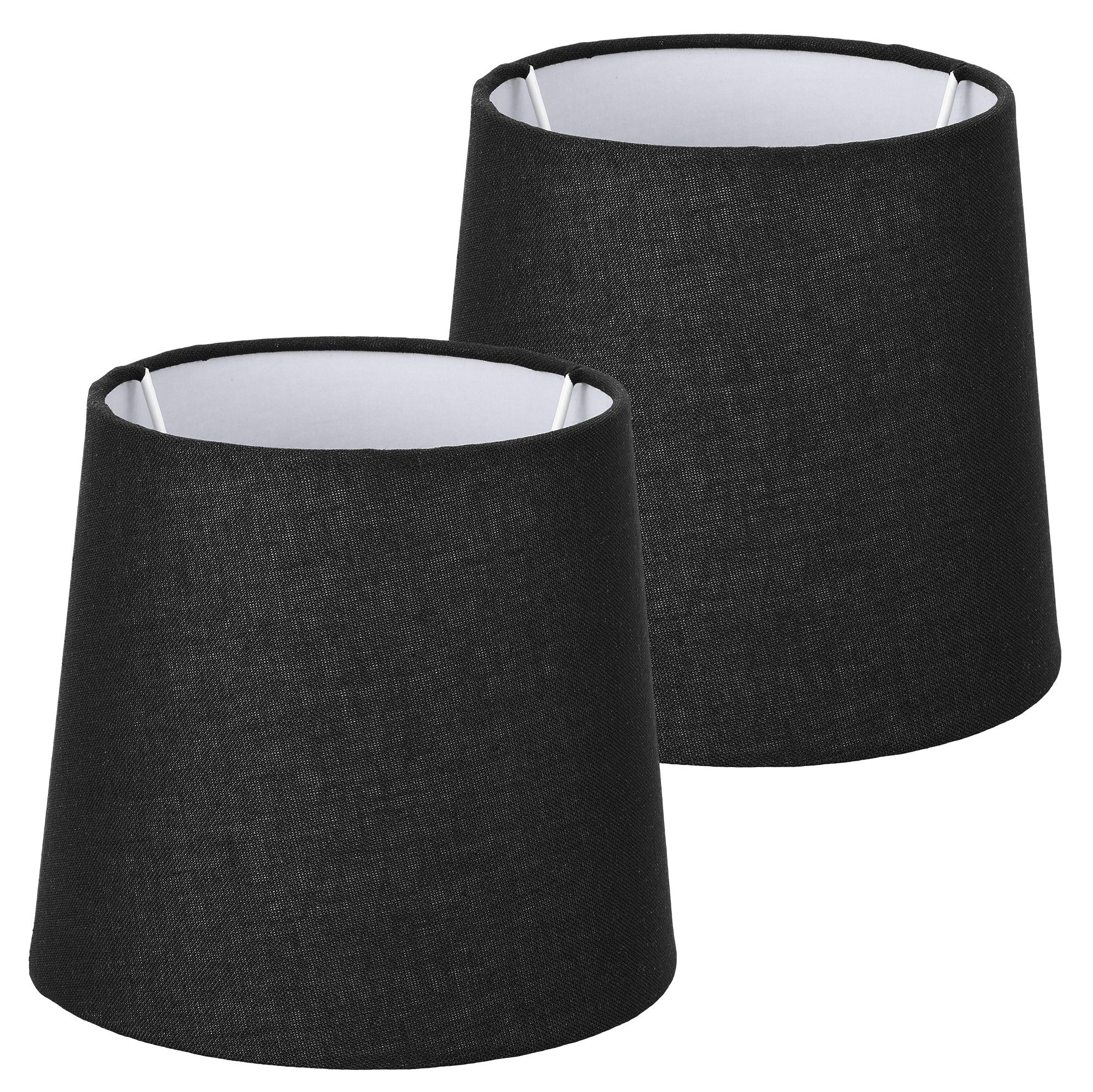 Lampenschirm 2x Lampenschirm aus Leinen - 2er Pack E14 Lampen Schirm