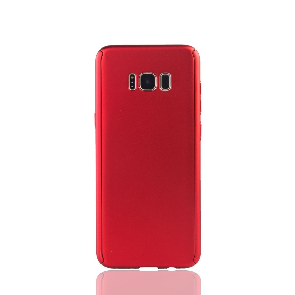 König Design Handyhülle Samsung Galaxy S8 Plus, Samsung Galaxy S8 Plus Handyhülle 360 Grad Schutz Full Cover Rot