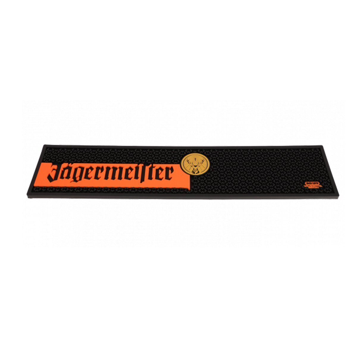 Jägermeister Barmatte Gummimatte Bar Unterlage schwarz orange 13 x 59cm