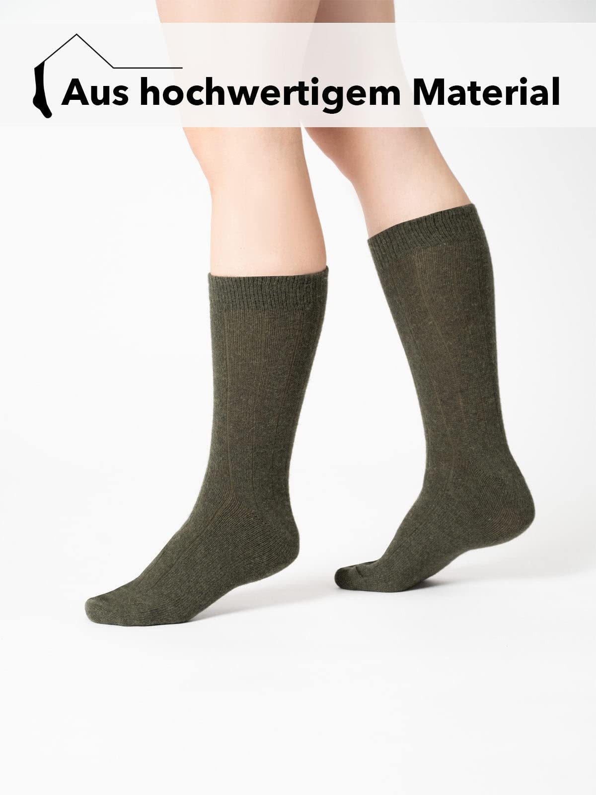 HomeOfSocks Socken Business Basic Socke mit Kaschmir und Merinowolle 2 Paar Luxuriöse Wollsocken Merino Kaschmir Zehennaht Strapazierfähig