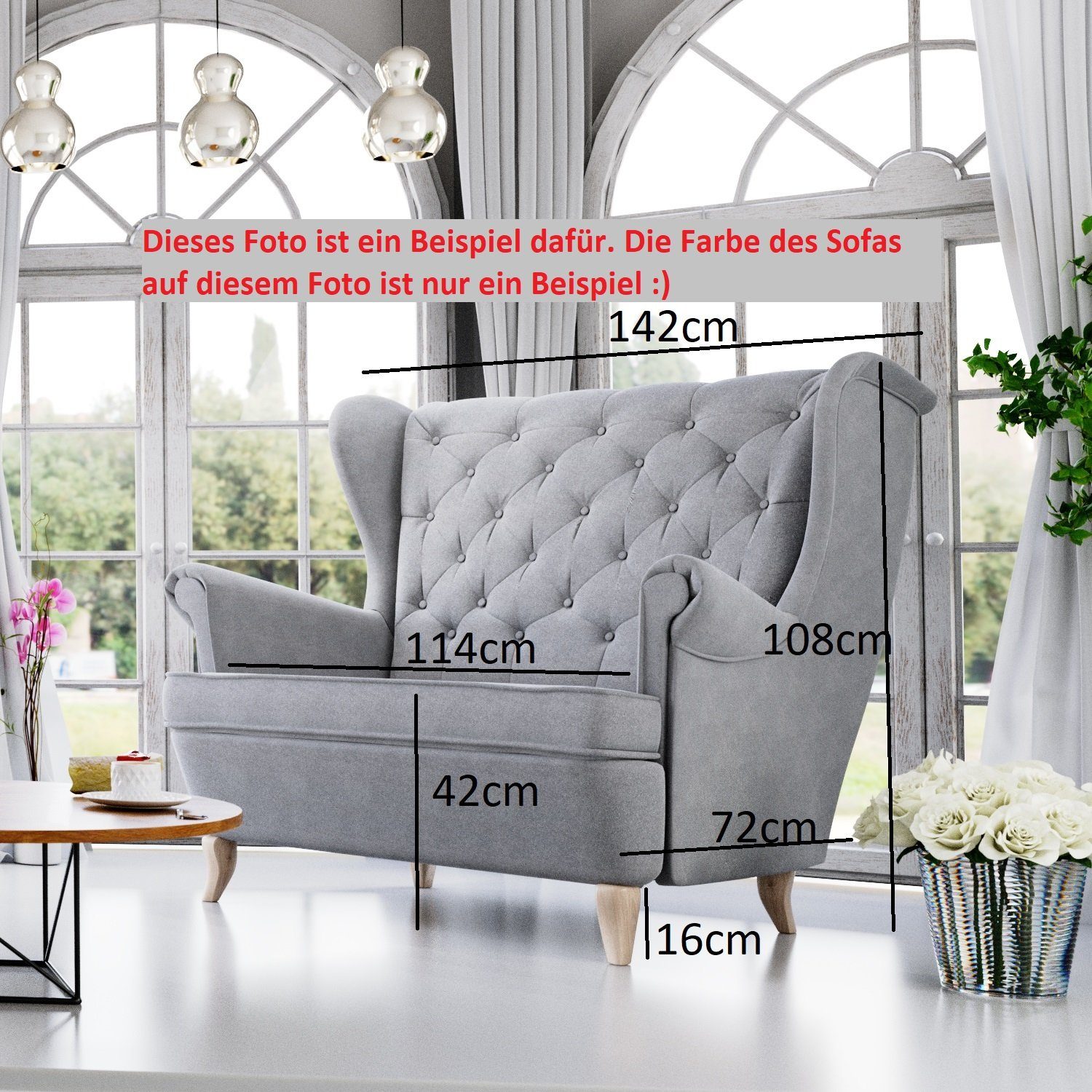 pressiode 142cm Wohnzimmer Relaxsofa Weiß Sofa Sessel Sofa USZAK