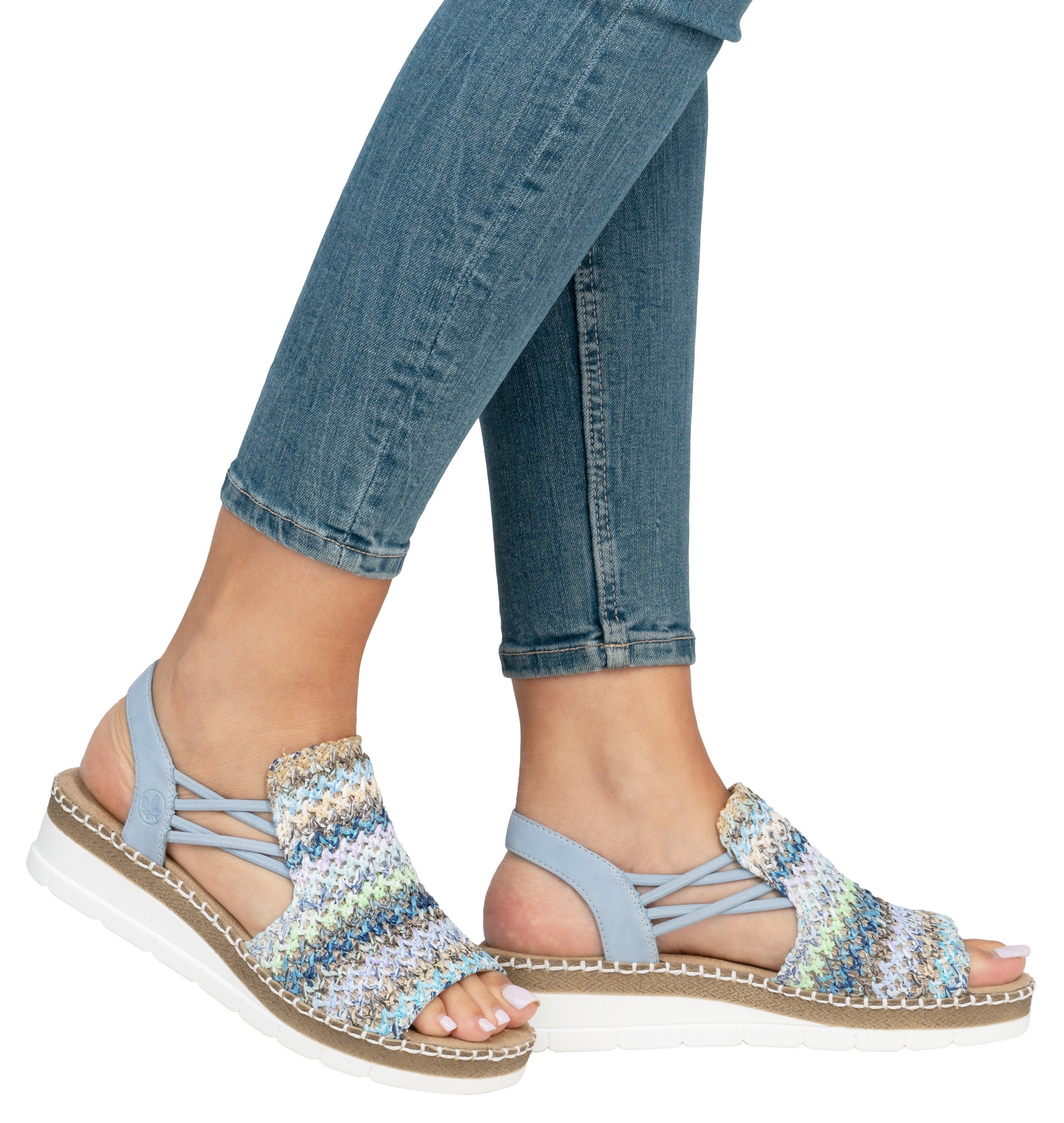 Rieker Sandale Sommerschuh, Sandalette, Keilabsatz, in modischer Optik günstig online kaufen