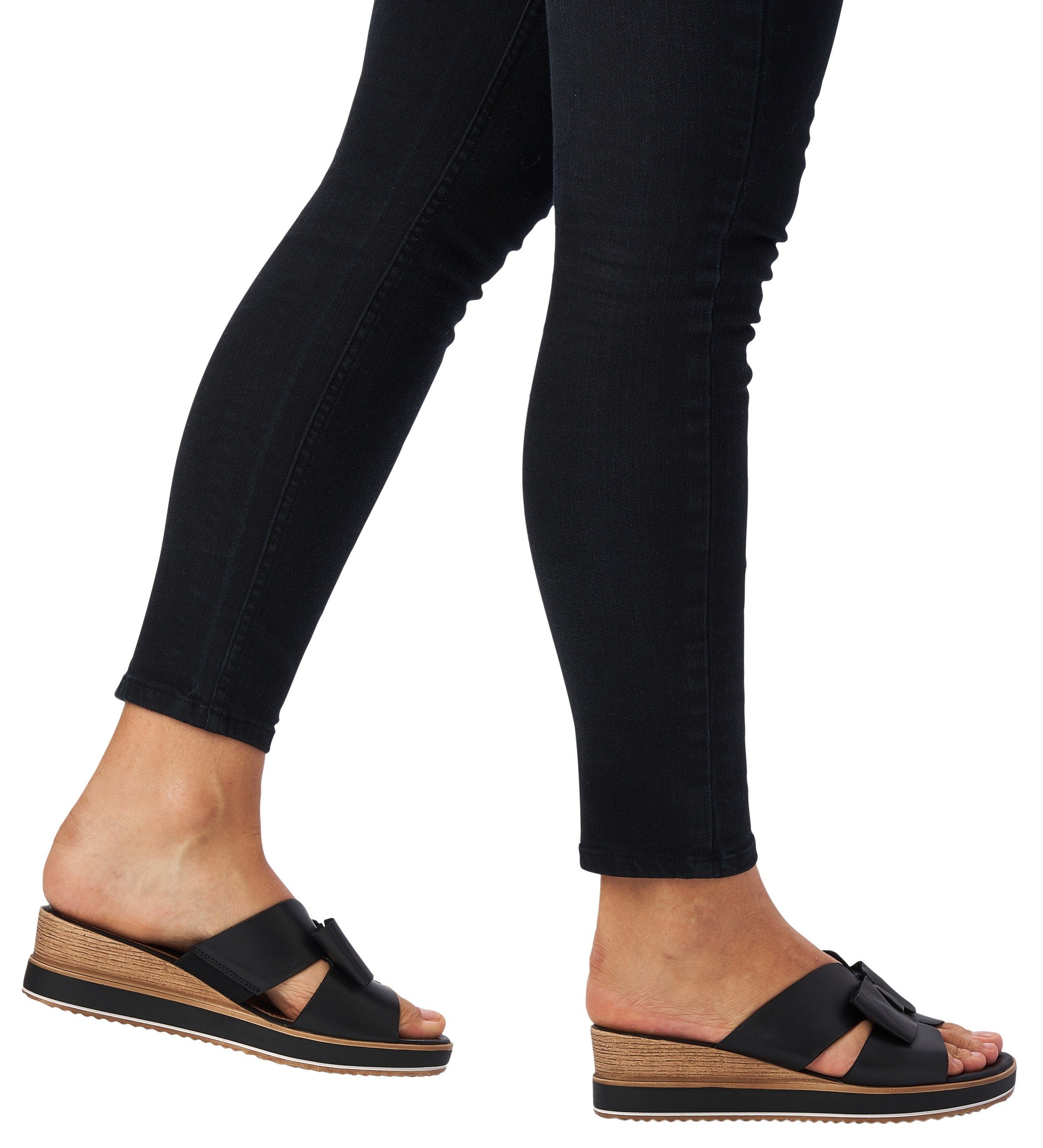 Remonte Pantolette Keilabsatz, Sommerschuh mit schöner Zierschleife günstig online kaufen