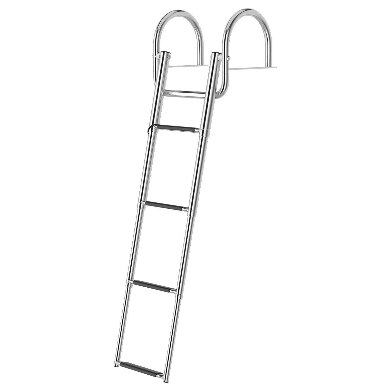 COSTWAY Poolleiter, 4 stufig, 40,5cm-115,5cm verstellbar, klappbar bis 227kg
