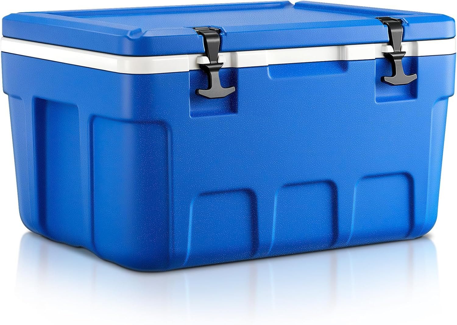 FOHERE Kühlbox 66 Liter ohne Strom, tragbar, hält Eis bis zu 4 Tage kalt, Blau