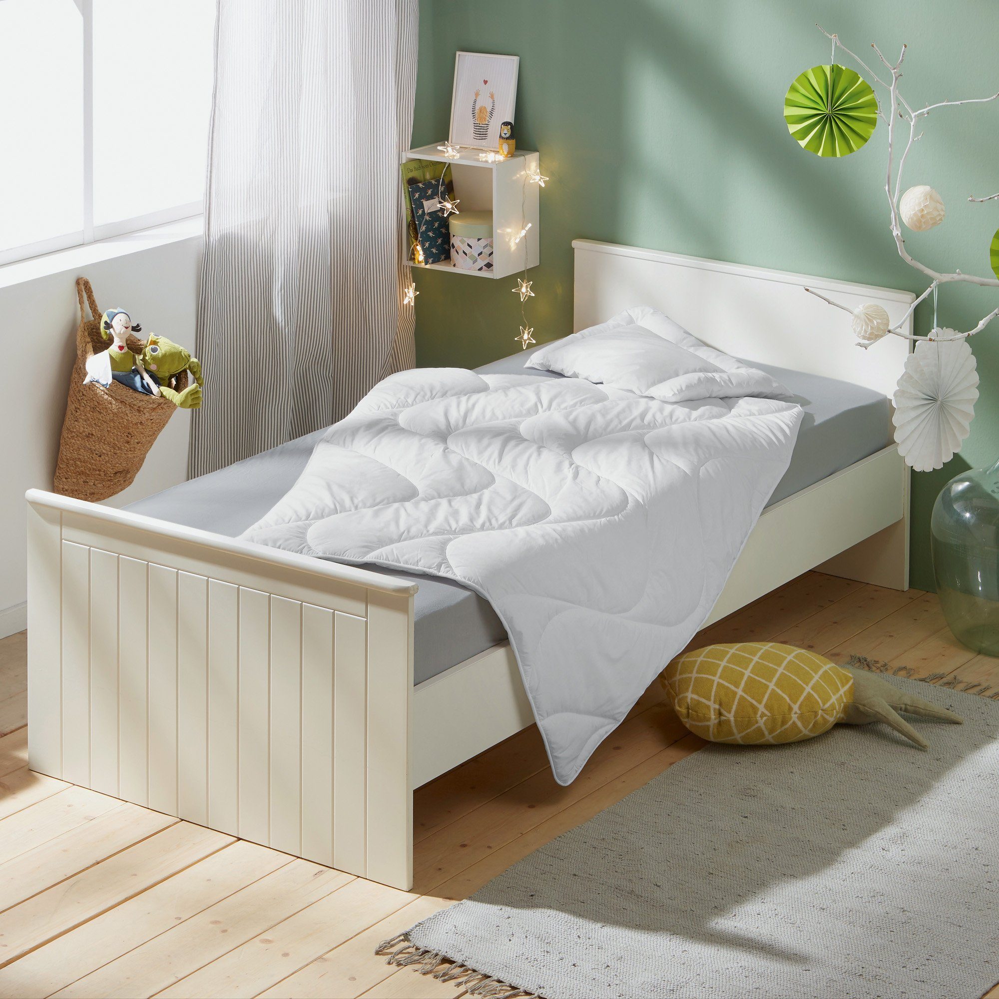 Erwin Müller Kinderbettdecke Kinder-Steppbett "Lech", Textilfaser Uni