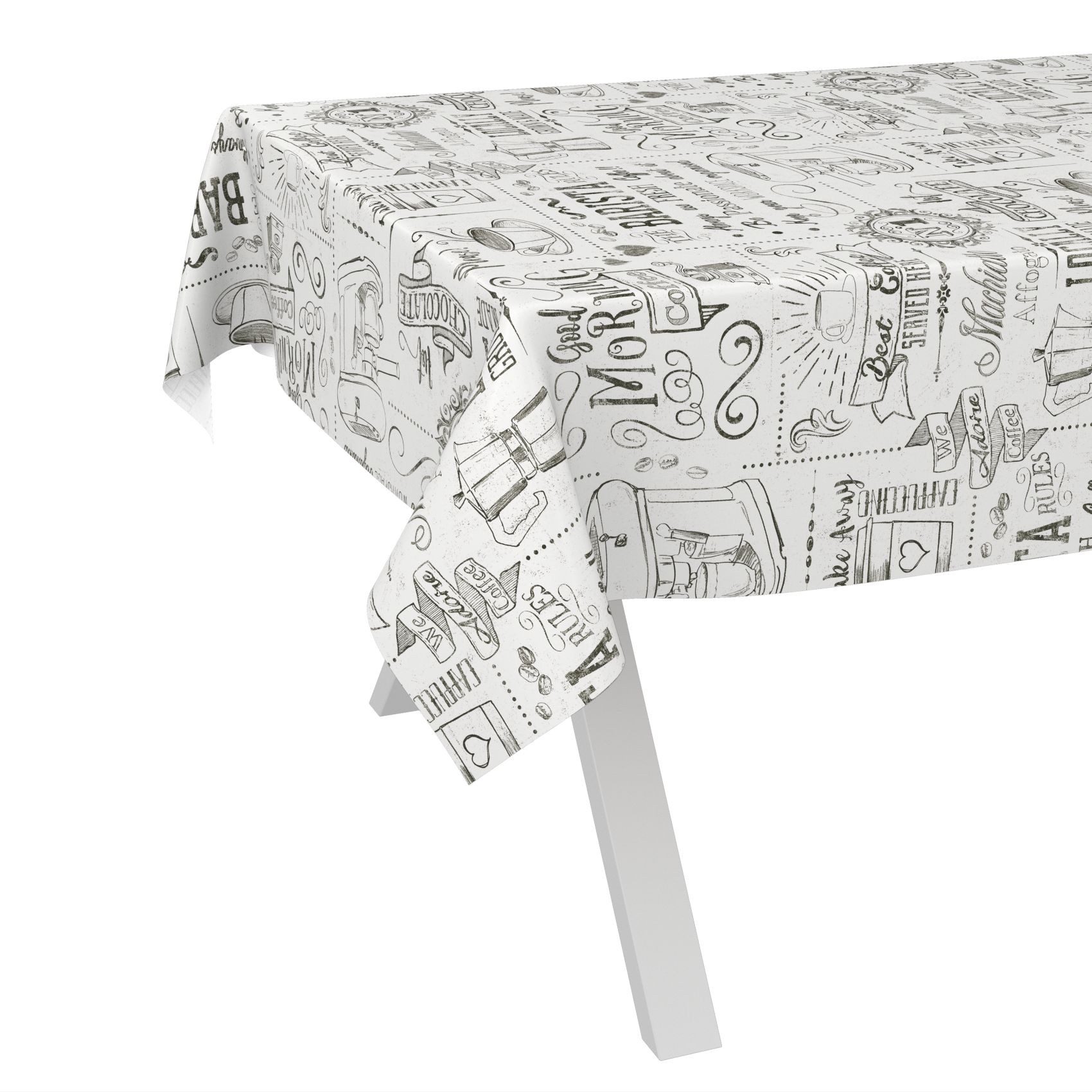 ANRO Tischdecke Wachstuch abwaschbar Barista Tischwäsche (Einzelstück 1-tlg günstig online kaufen