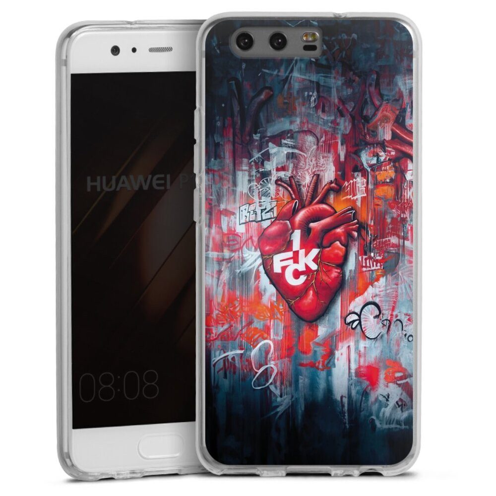 DeinDesign Handyhülle 1. FCK Herz 1. FC Kaiserslautern 1.FCK Herz, Huawei P10 Silikon Hülle Bumper Case Handy Schutzhülle