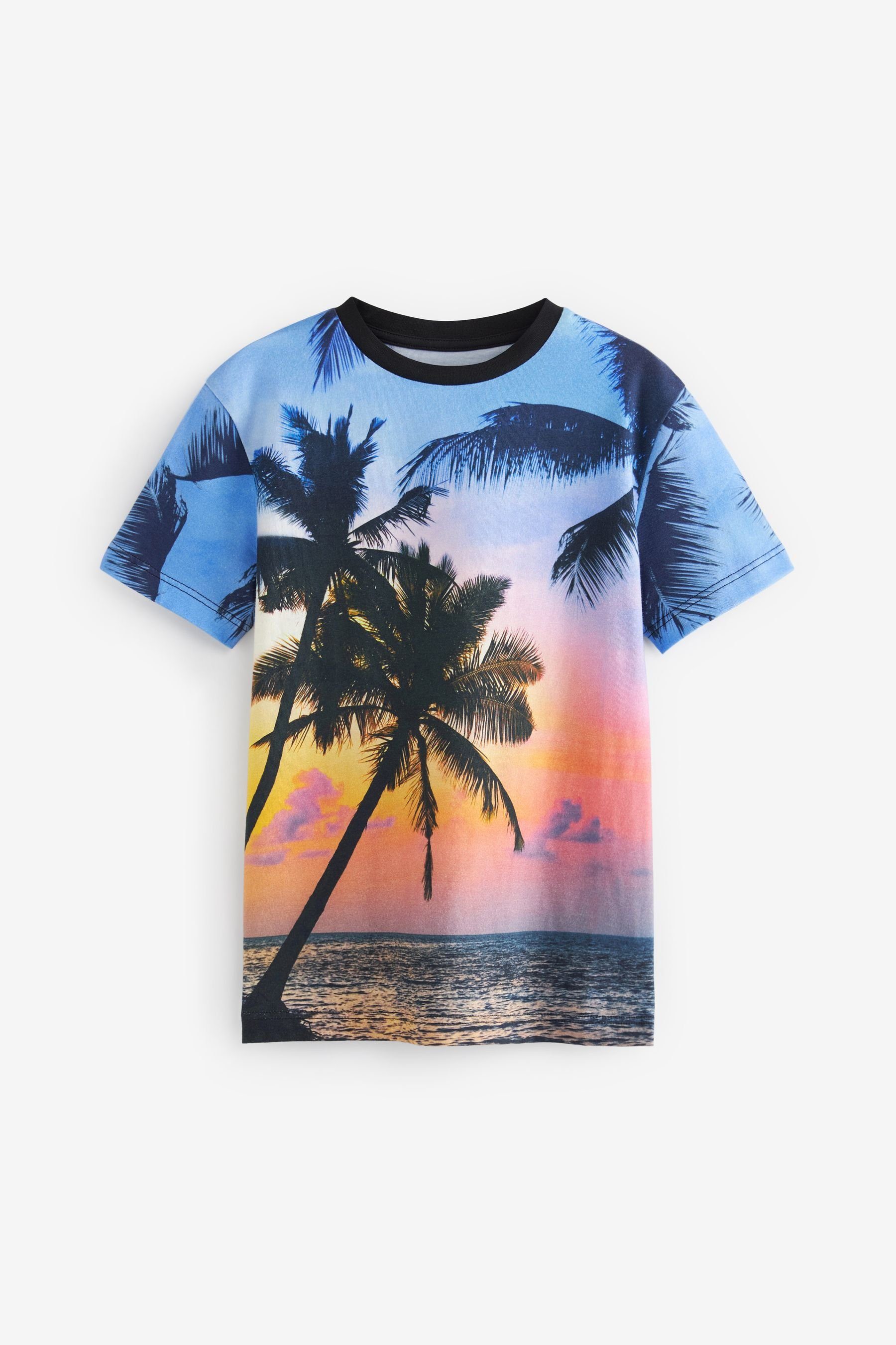 Next T-Shirt T-Shirt mit Allover-Print (1-tlg) Beach Sunset