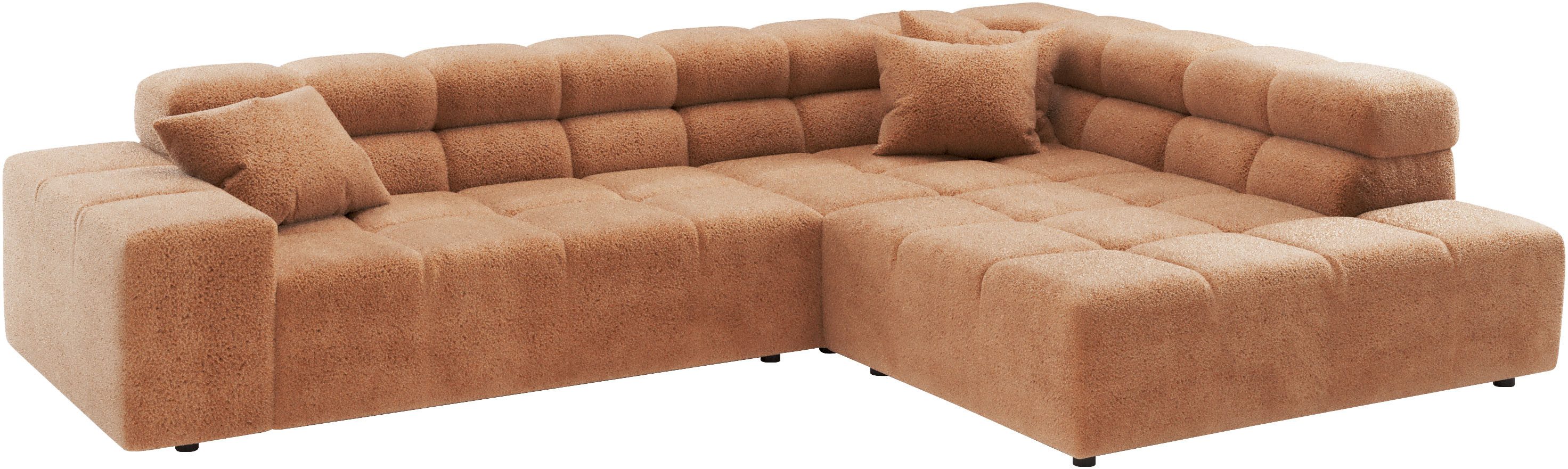 Home affaire Ecksofa Ancona, Ecksofa, incl. Kopfteilverstellung, Breite 319 cm, L-Form, wahlweise elektrische Sitztiefenverstellung