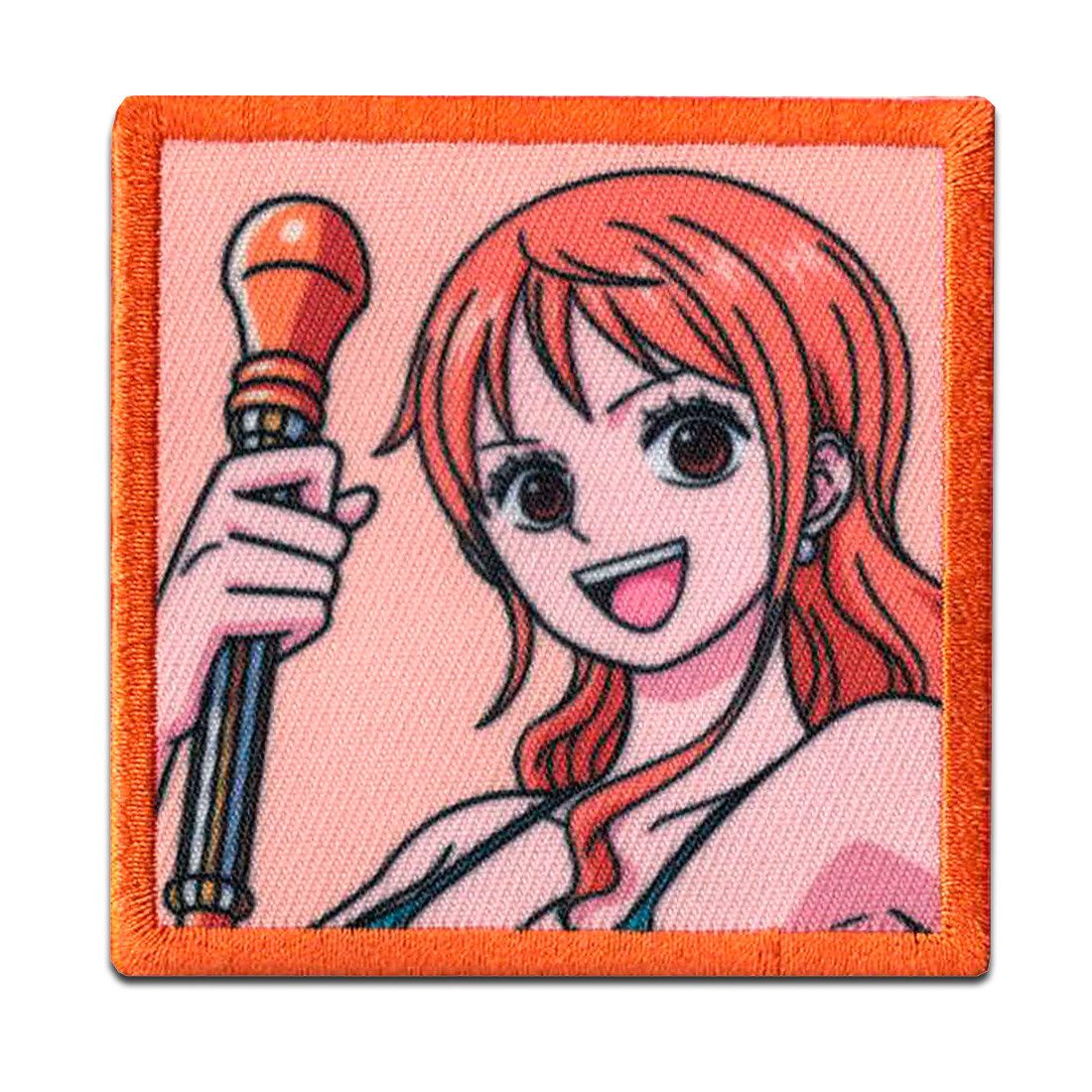 One Piece Aufnäher Bügelbild, Aufbügler, Applikationen, Patches, Flicken, zum aufbügeln, Polyester, Comercial Mercera One Piece Nami - Größe: 6,6 x 6,5 cm