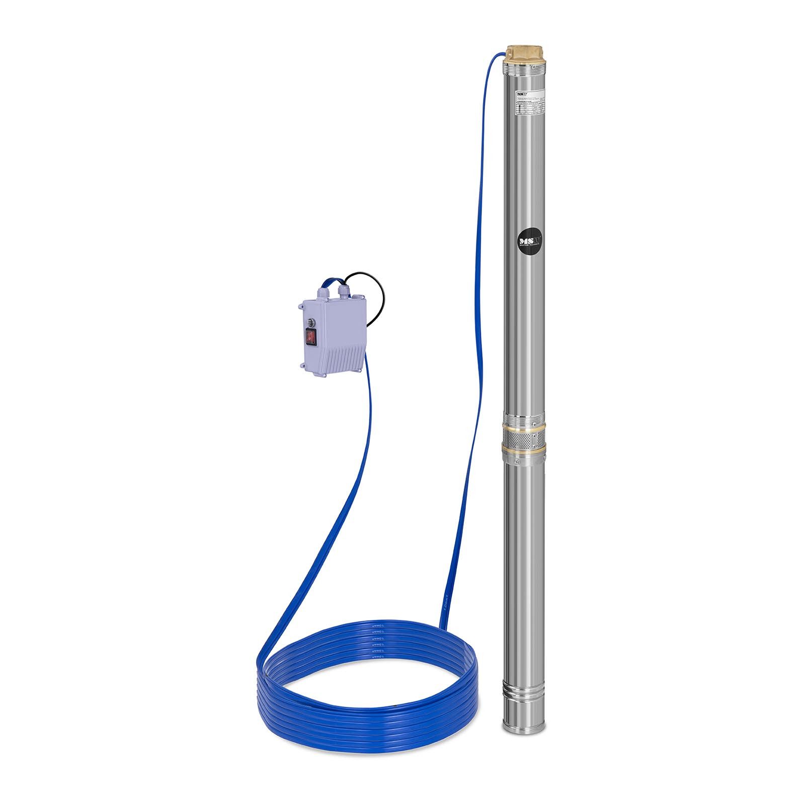 MSW Tiefbrunnenpumpe 10.800 l/h Tauchpumpe 2200 W Wasserpumpe 96 m günstig online kaufen