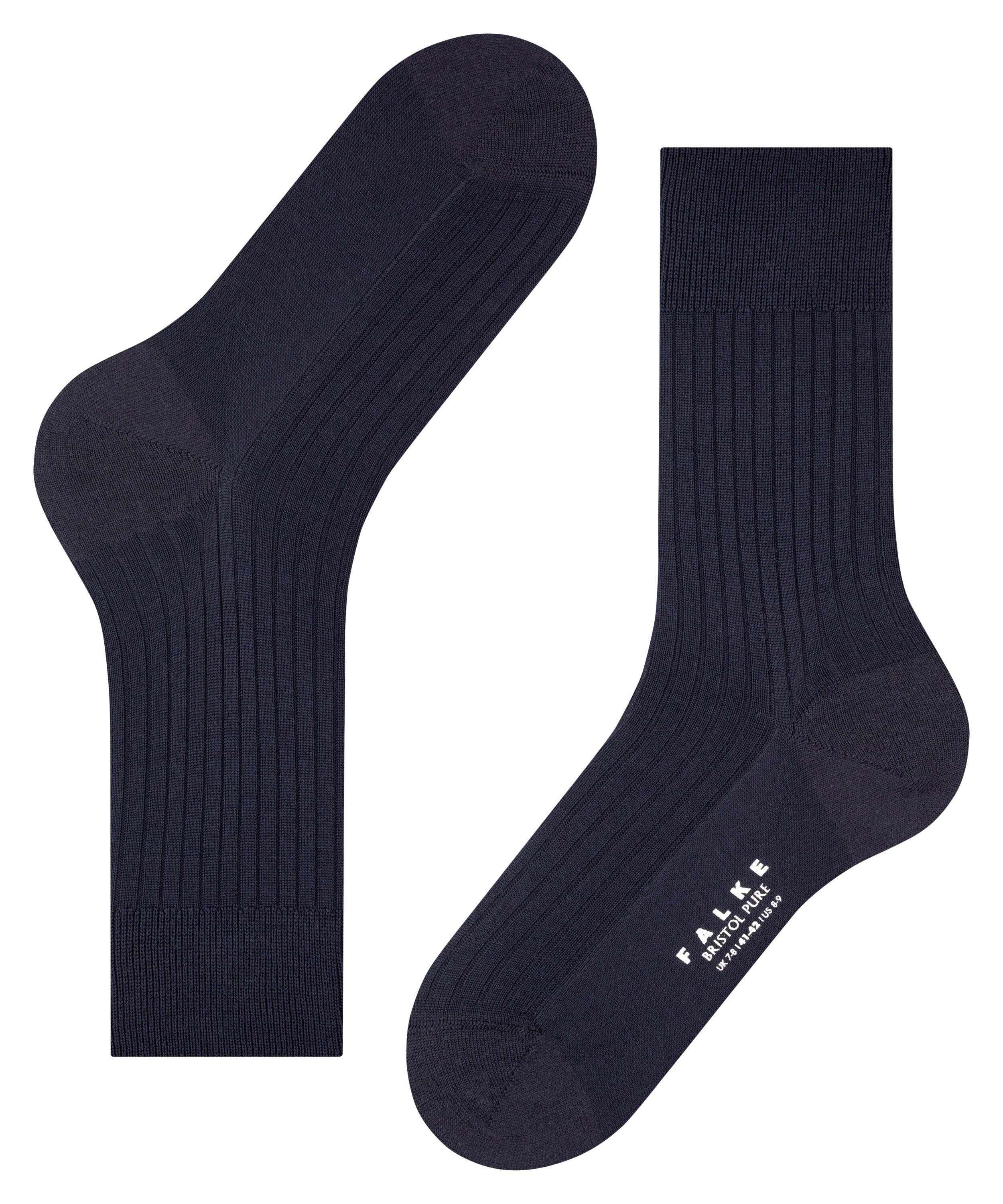 FALKE Socken Bristol Pure (1-Paar) (6370) dark navy