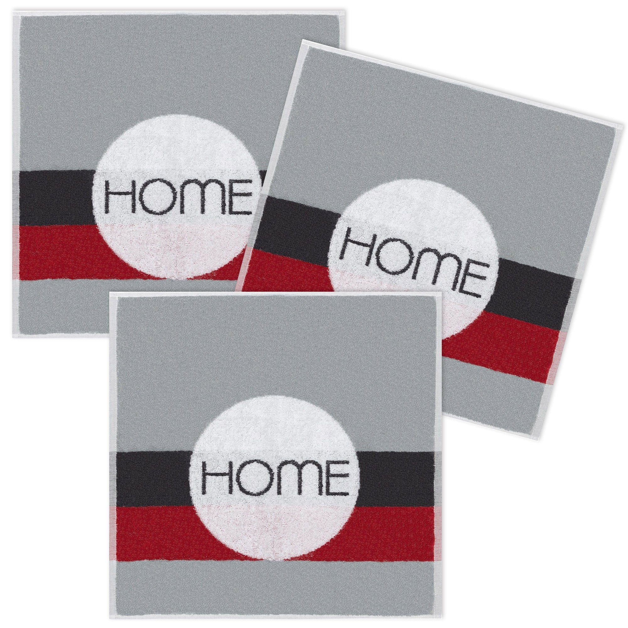 Kracht Geschirrtuch Home, (Set, 3-tlg., Set), 3er Pack Frottee Küchenhandtücher (3 Stück) ca.50x50cm Baumwolle