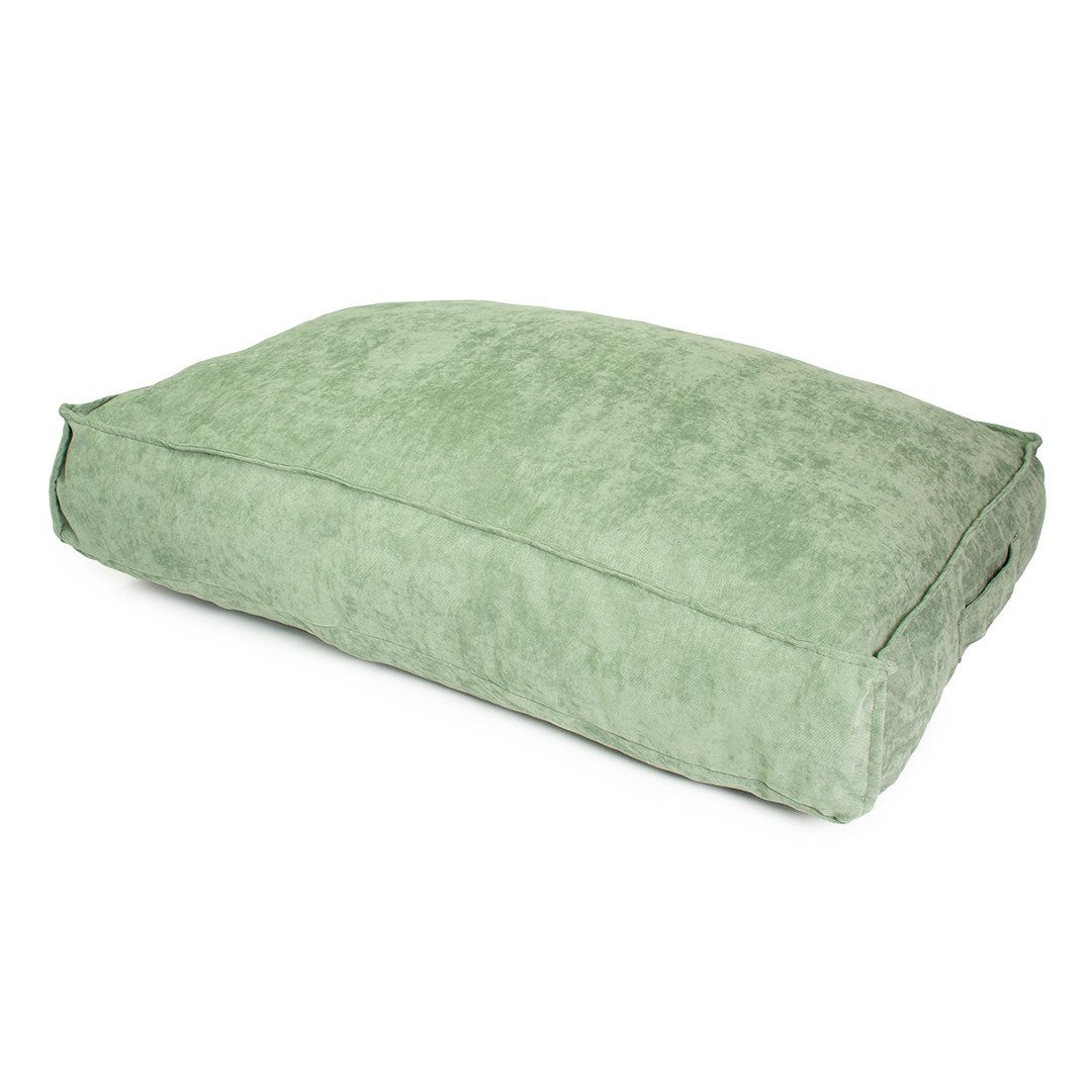 DUVO+ Tierbett Duvoplus Kissen Velvet rechteckig - grün Maße: 76x56x13cm