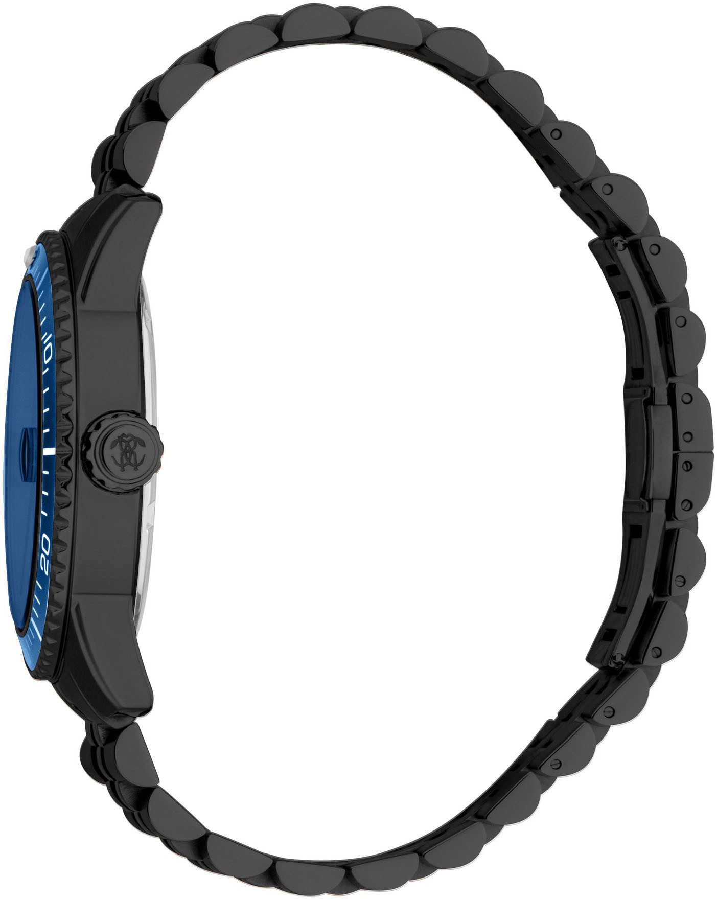roberto cavalli Quarzuhr Uomo Trend II RC5G084M1075, Armbanduhr, Herrenuhr, Edelstahlarmband, analog, Tag