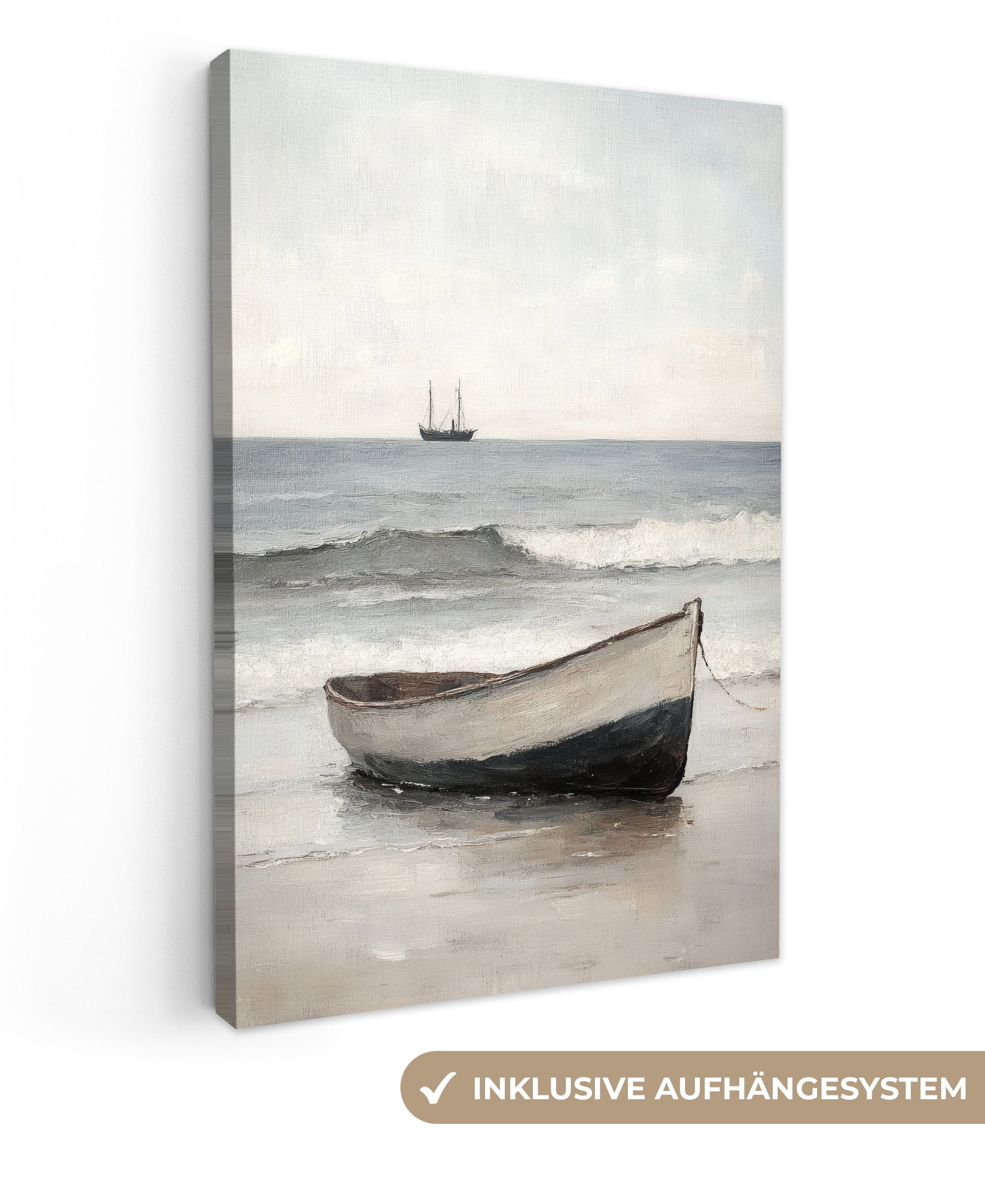 OneMillionCanvasses® Leinwandbild Ruderboot - Meer - günstig online kaufen
