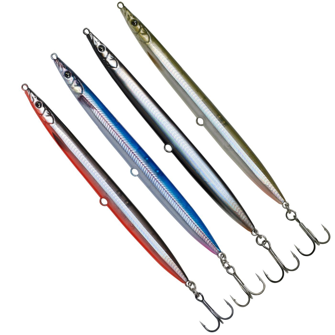 Kunstköder 4 Savage Gear Sandeel Pencil 12,5cm 19g Meerforellenköder Set