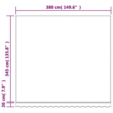 vidaXL Markise Markisenbespannung Mehrfarbig Gestreift 4x3,5 m (1-St)