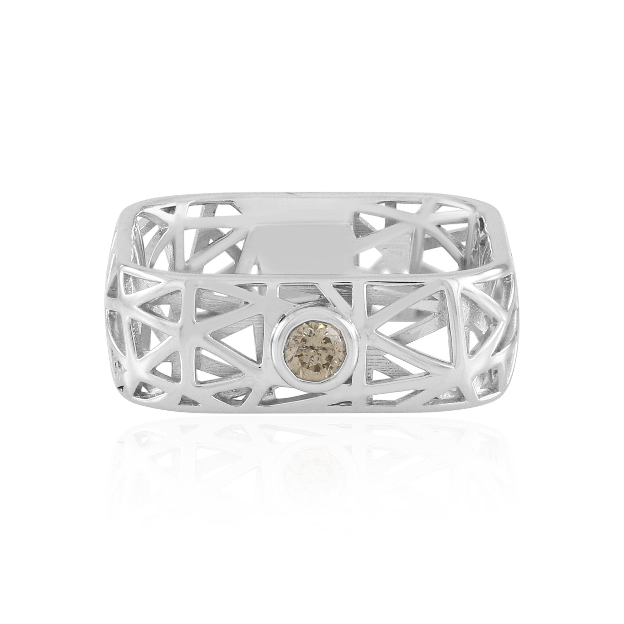 Cavill Diamantring Silberring „Champagne Diamond“, Schmuck von de Melo (1-tlg)