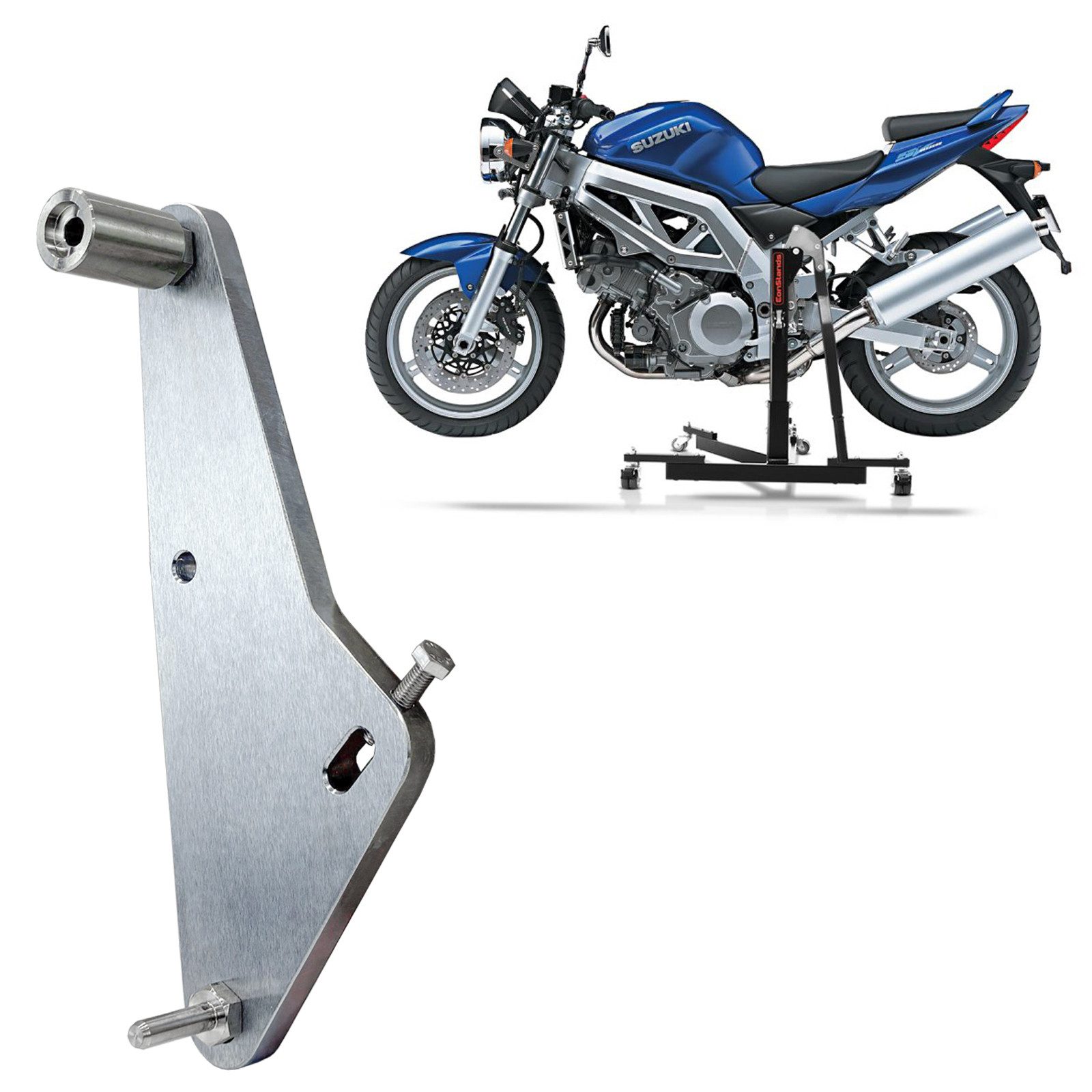 ConStands Motorradheber Adapterplatte für # Power Classic / Evo für Suzuki SV 650/ S 03-08