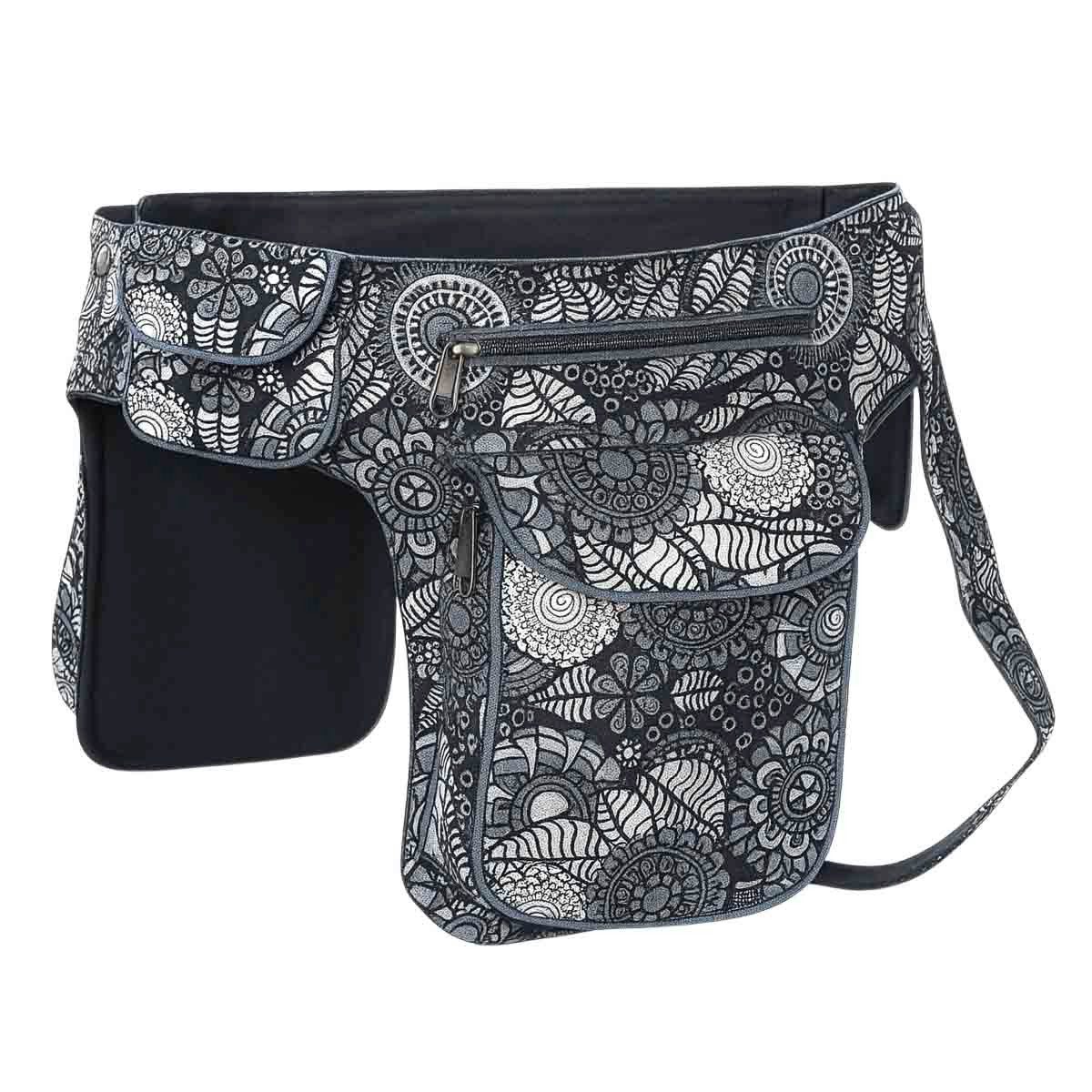 Bauchtasche Doppel Bauchtasche Sidebag Gürtel/Hüft/Festivaltasche Hippie Hipbag
