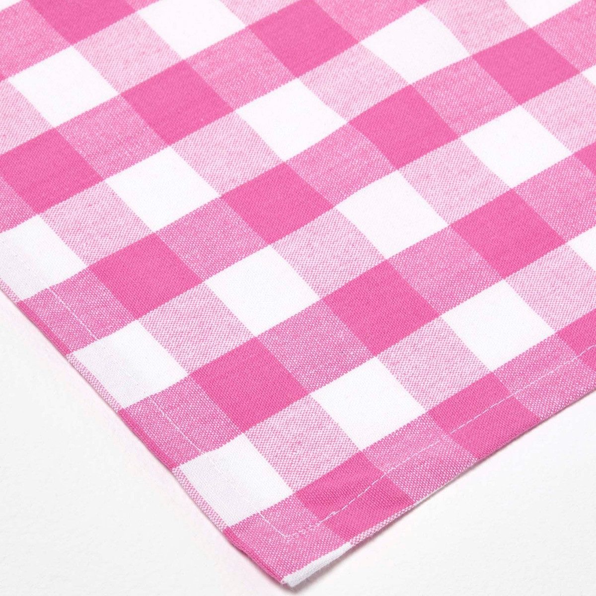 Homescapes Stoffserviette Pink karierte Stoffservietten aus Baumwolle im 4er Pack