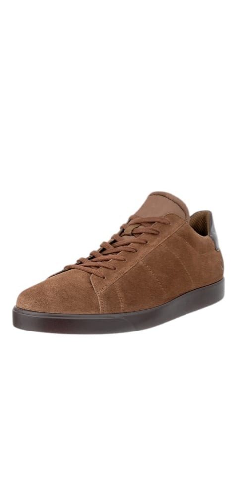 Ecco Street Lite (Premium-Leder und Wildleder) cognacbraun Herren Sneaker günstig online kaufen