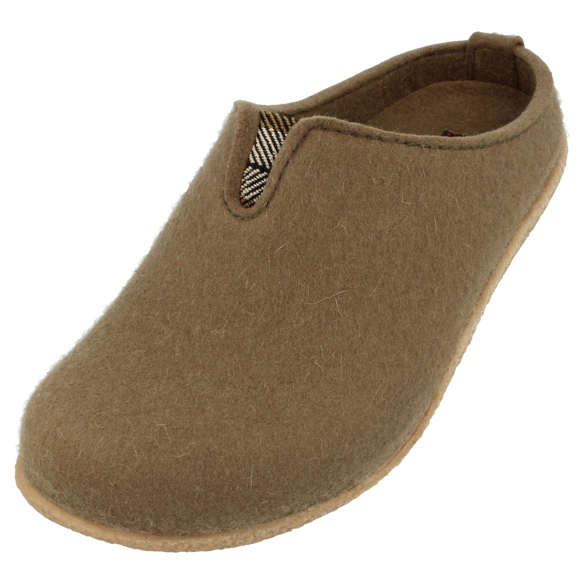 Haflinger Blizzard Visby Filzpantoffel mit Gummisohle Hausschuh Hausschuh