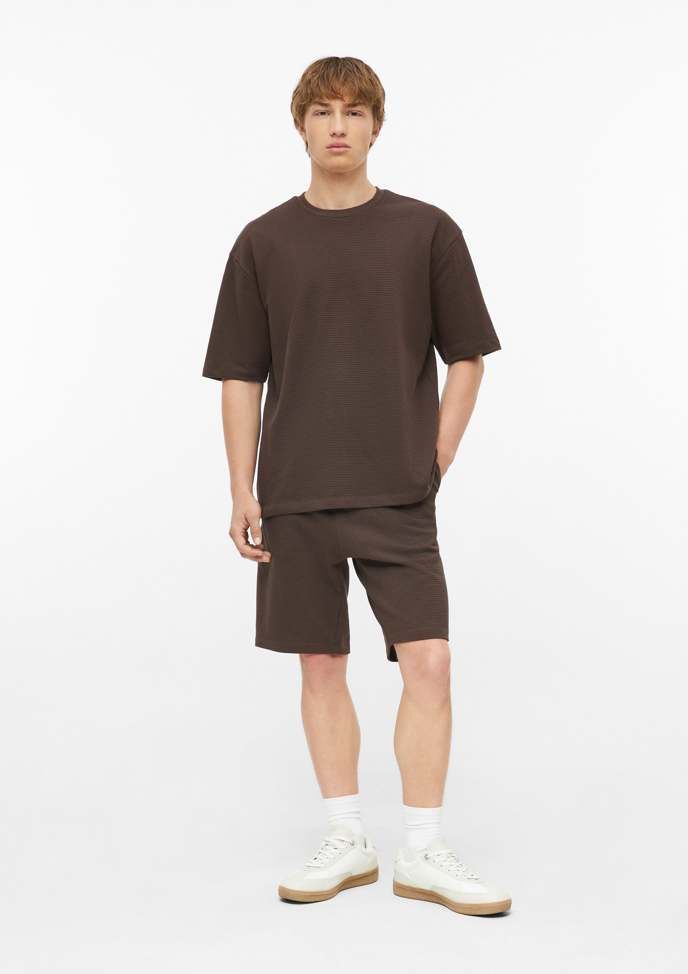 s.Oliver Shorts Bermuda DETROIT Gerippte Jersey-Shorts mit Eingrifftaschen