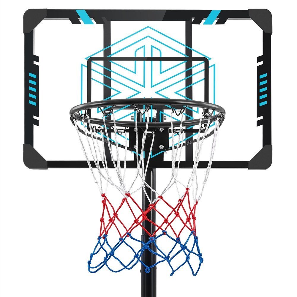 Yaheetech Basketballständer, Basketballkorb, Tragbare Basketballanlage mit Rollen
