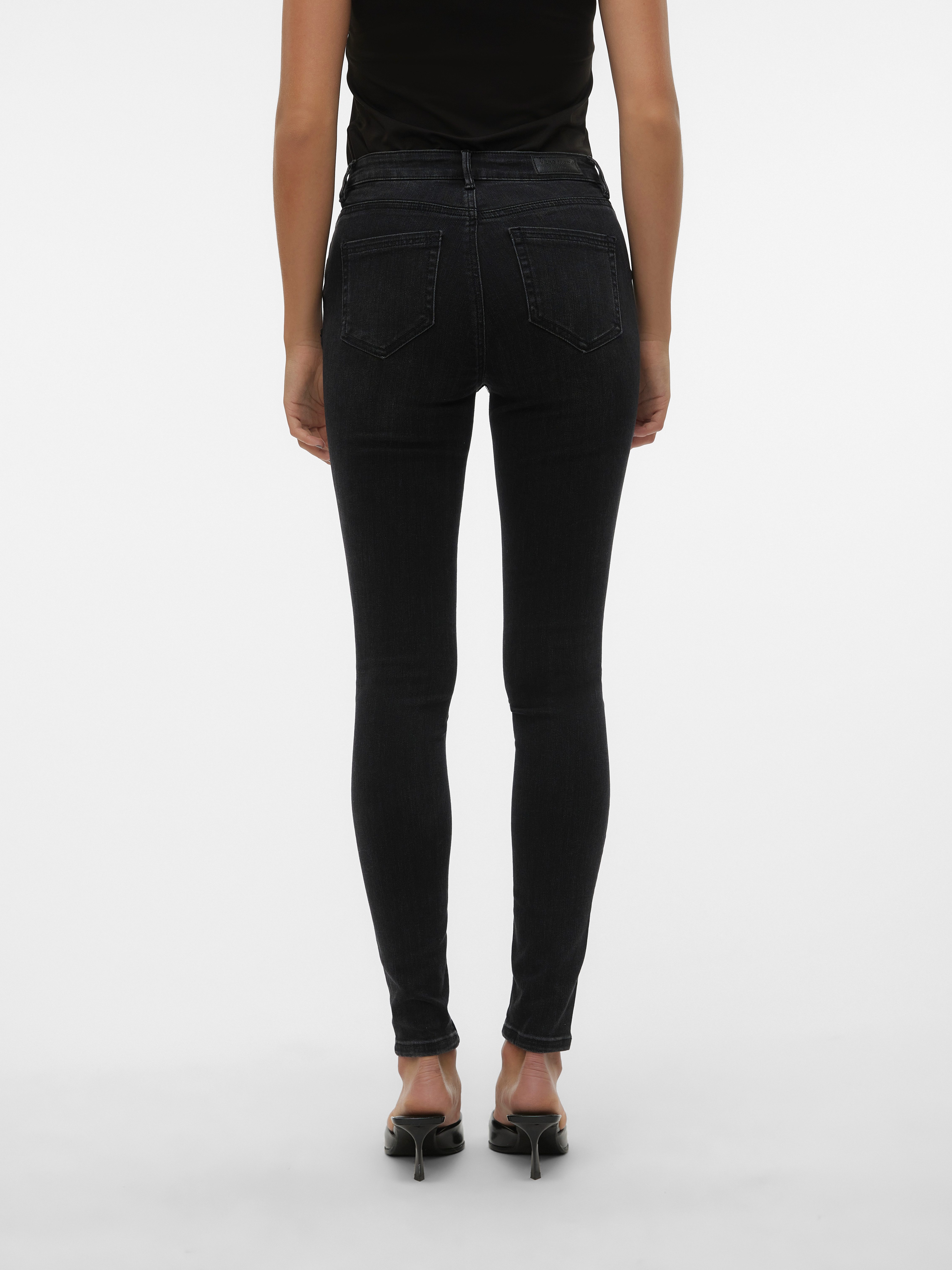 Vero Moda Skinny-fit-Jeans VMFLASH MR SKINNY JEANS LI111 NOOS Baumwollmischung mit Stretch, regular waist, skinny fit