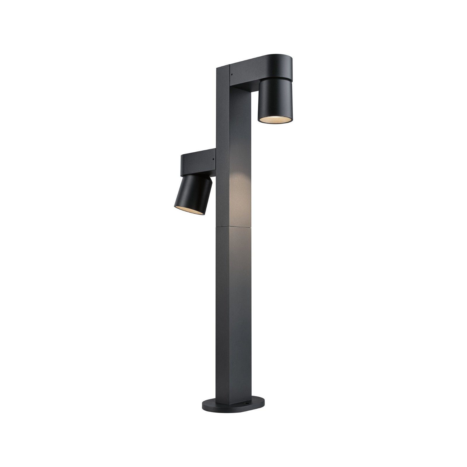 Paulmann LED Pollerleuchte Kimu IP44 822mm 3000K 2x8W 750lm 230V 70° Anthrazit Aluminium, LED fest integriert, Warmweiß