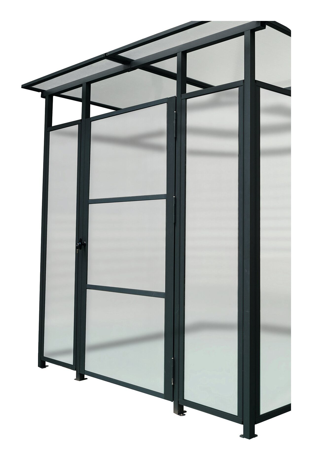 Floraworld Unterstand, Front- u. Türelement zu Fahrrad/ Multifunktionsunterstand 204 x 205 cm