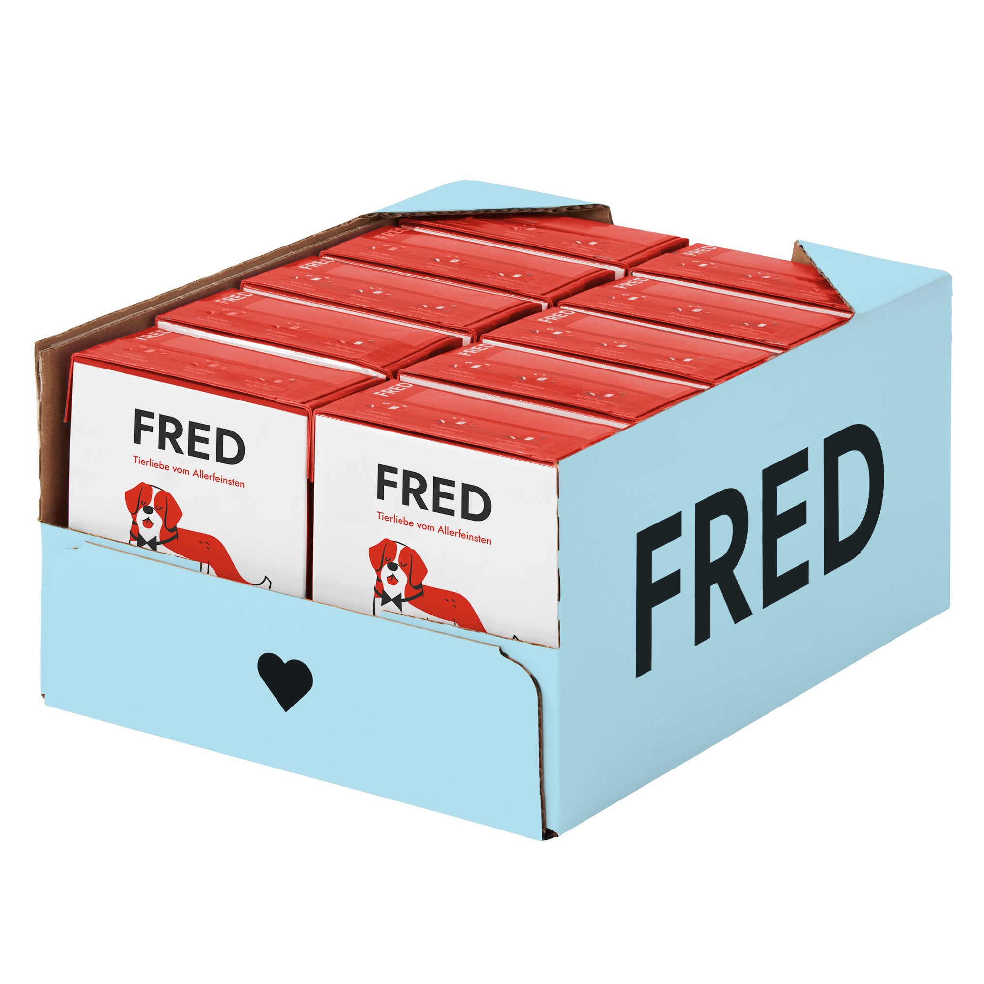 FRED & FELIA FRED Rind mit Nudeln (10er Pack), Nassfutter für: Hunde, Monoprotein