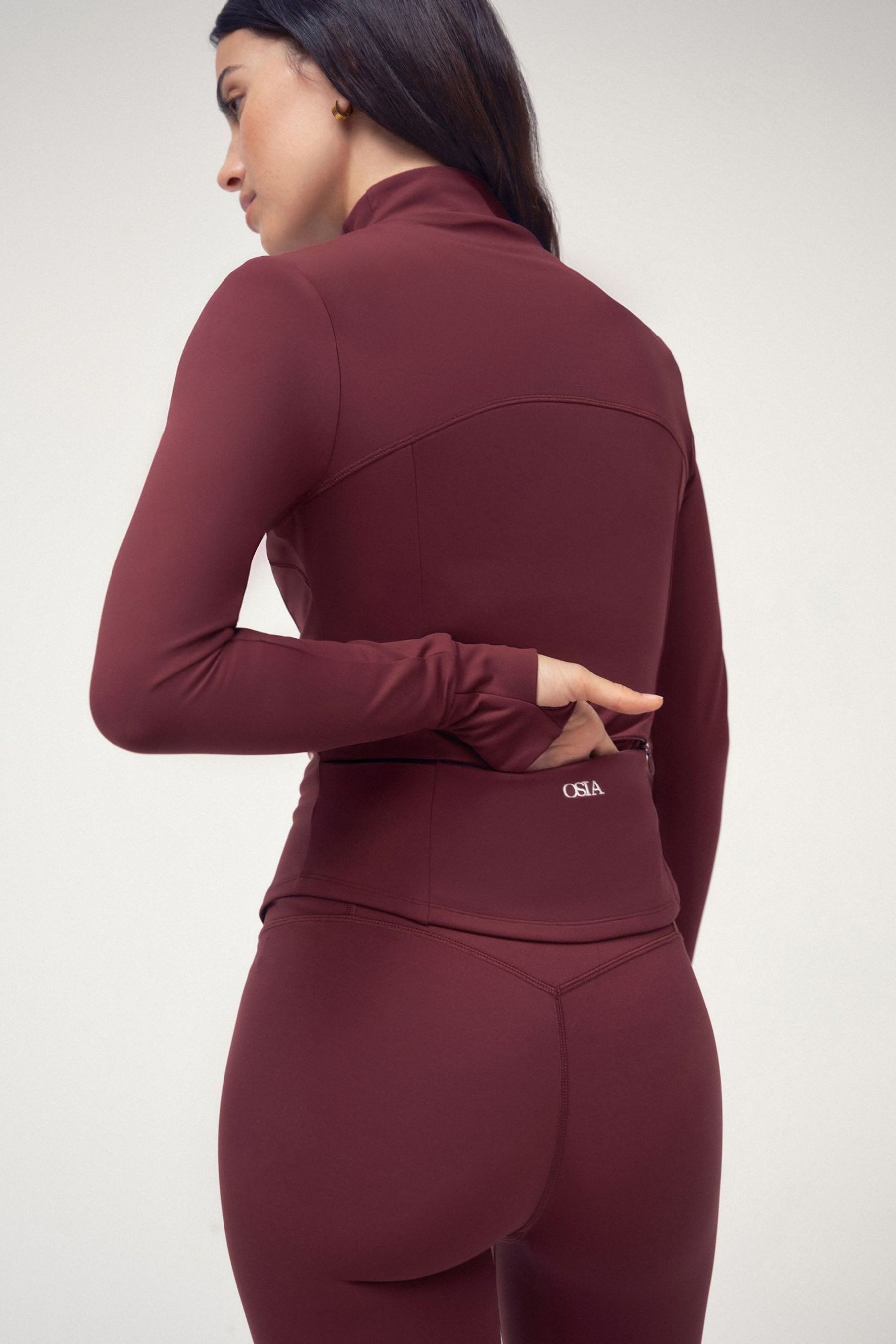 Osia Funktionsjacke OSIA taillierte Jacke mit Reißverschluss (1-St)