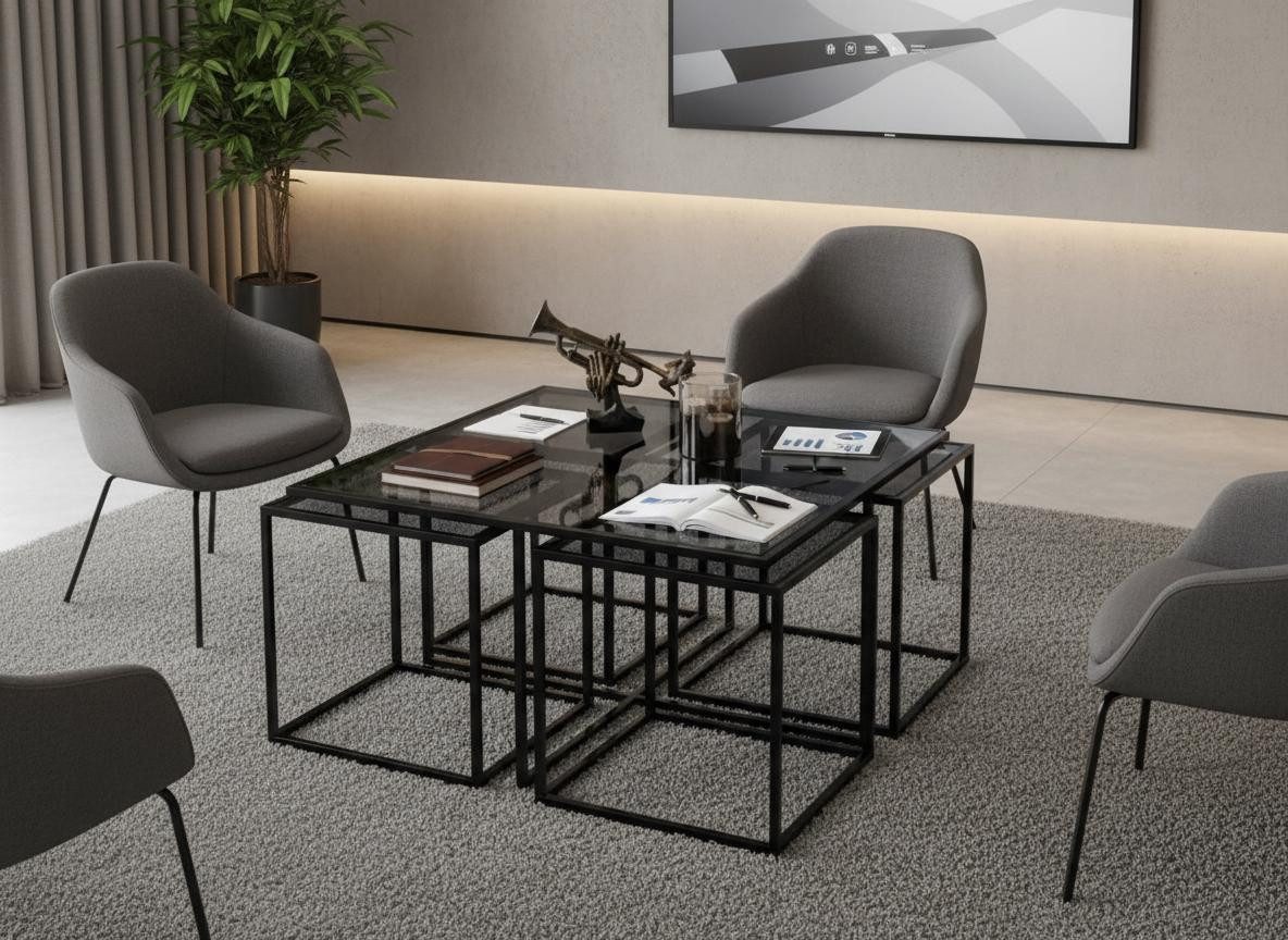 JVmoebel Couchtisch Couchtisch Modern Minimalistisch Schwarz Elegant Stilvoll Komfortabel