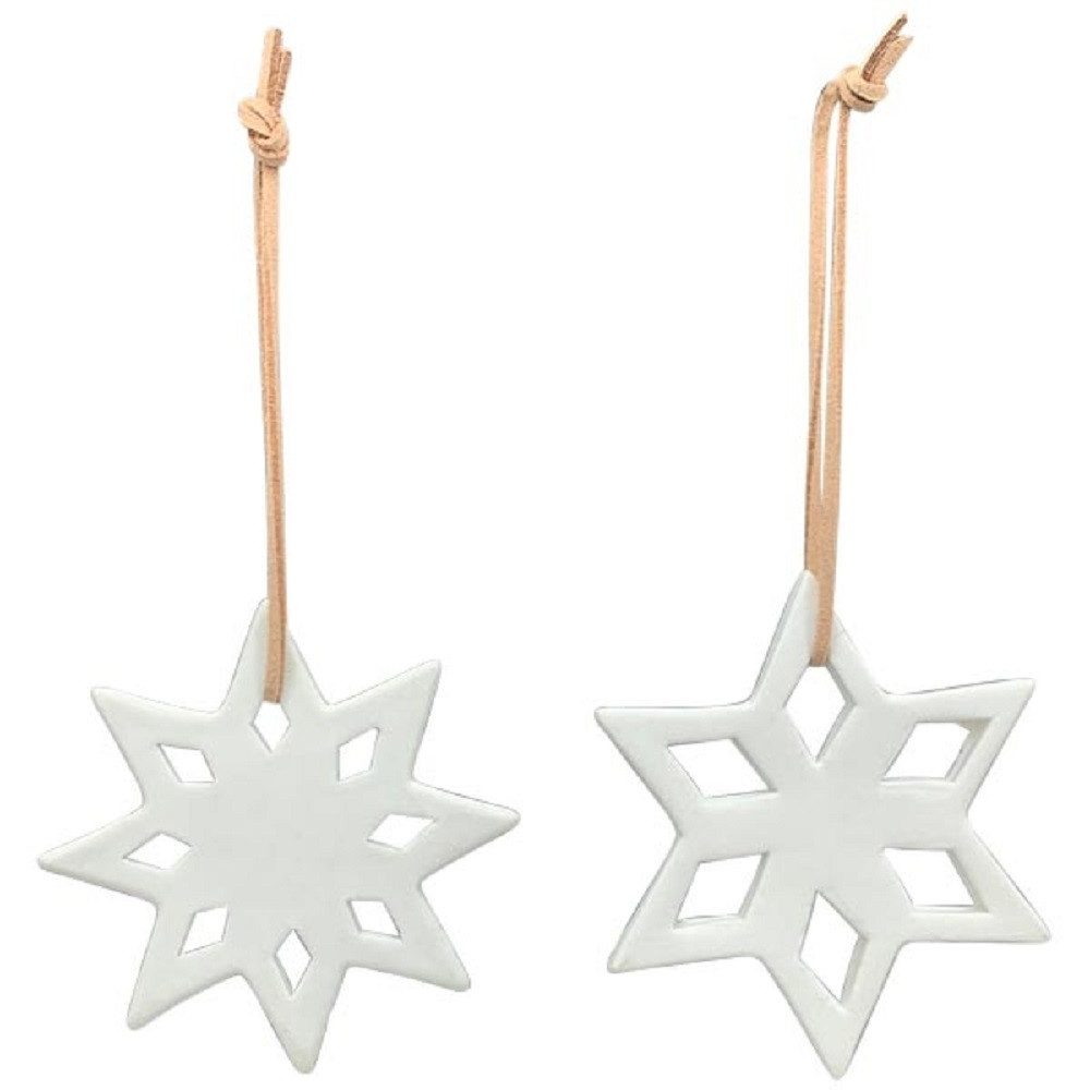 EXNER Dekoobjekt Exner XmasHänger Ivory, weiß, Porzellan, Anhänger, 1 Stern, 257213