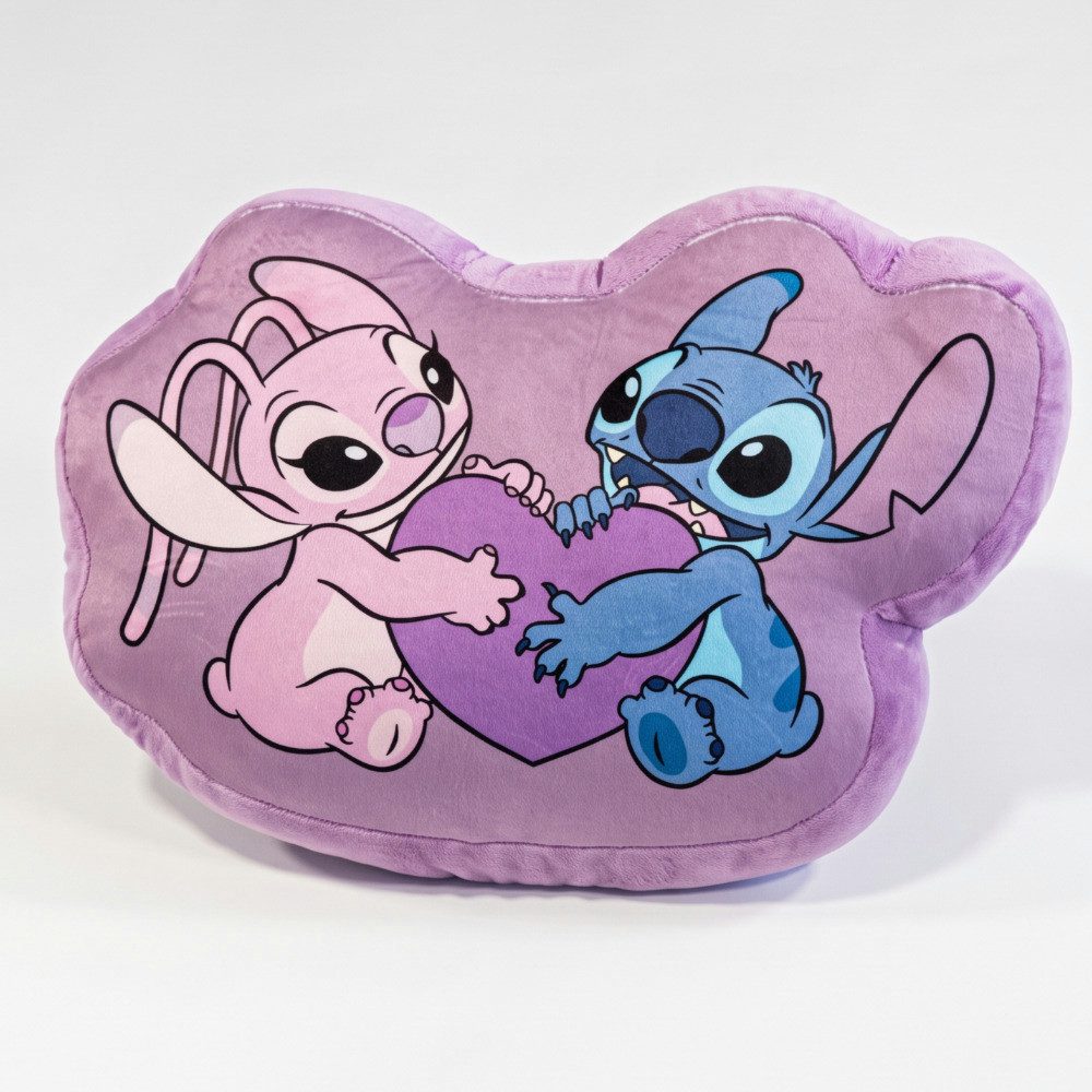 Disney Dekokissen Disney Lilo und Stitch Angel 3D Velours Kissen – Dekokissen 35x25x5 cm