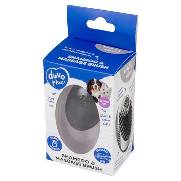 DUVO+ Hundebademantel Shampoo- und Massagebürste schwarz für Hunde