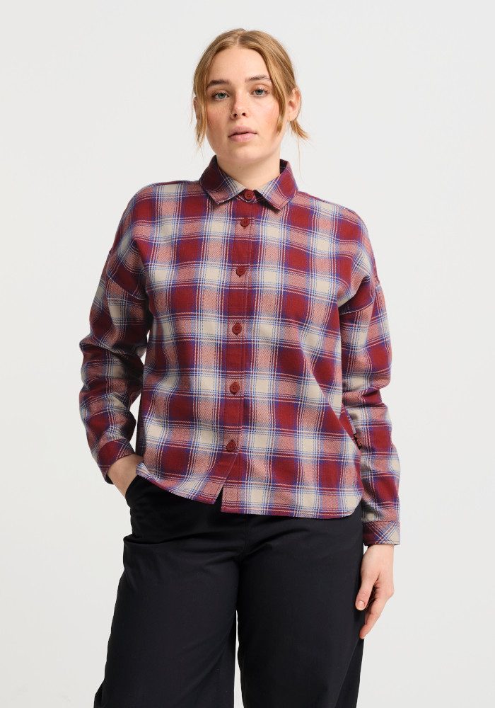 Jack Wolfskin Flanellbluse BAJA FLANNEL SHIRT W Flanellhemd, weich, vielseitig kombinierbar