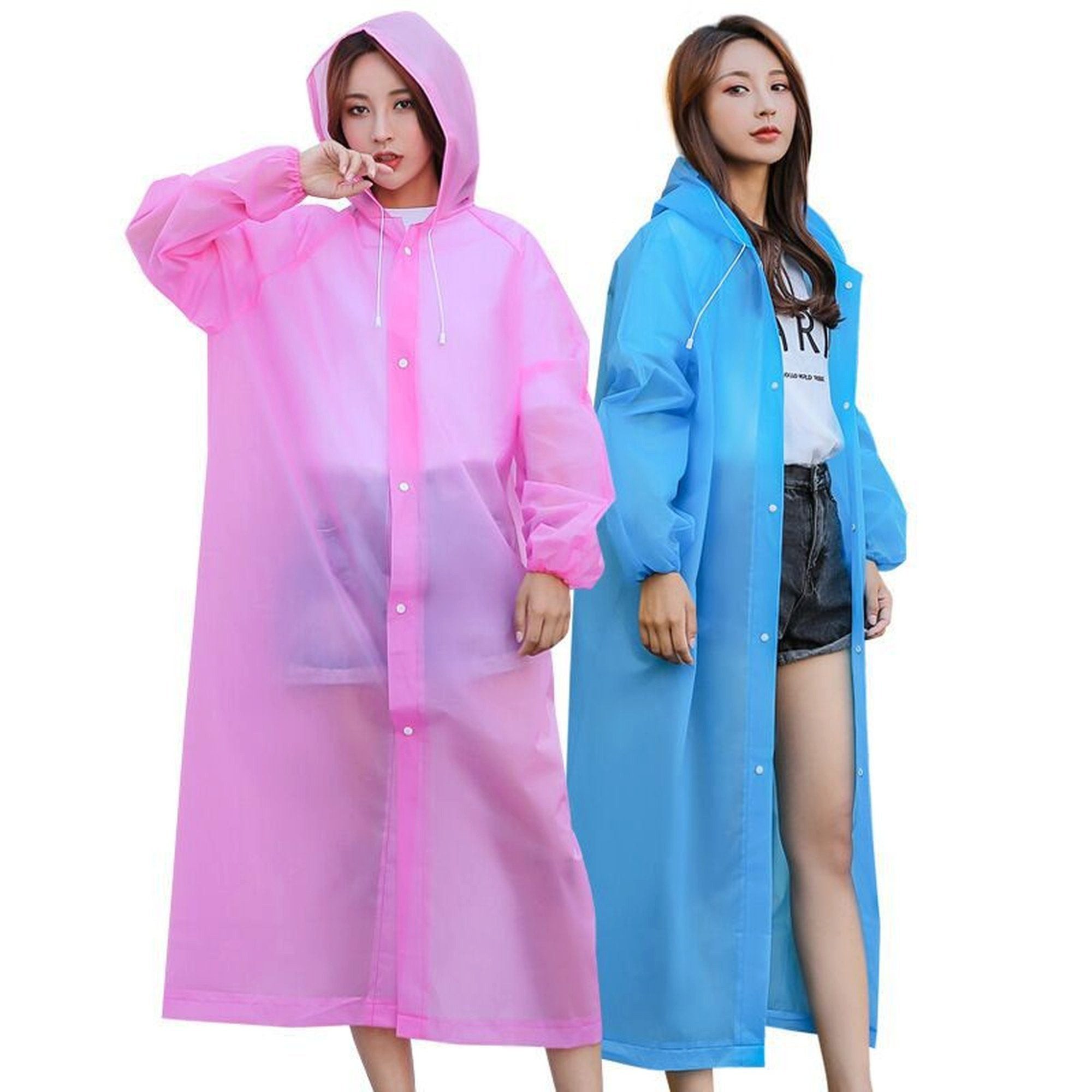 AUKUU Regenmantel Verdickter Verdickter modischer nicht wegwerfbarer Regenmantel für Erwachsene Outdoor Wanderponcho tragbarer einteiliger mehr